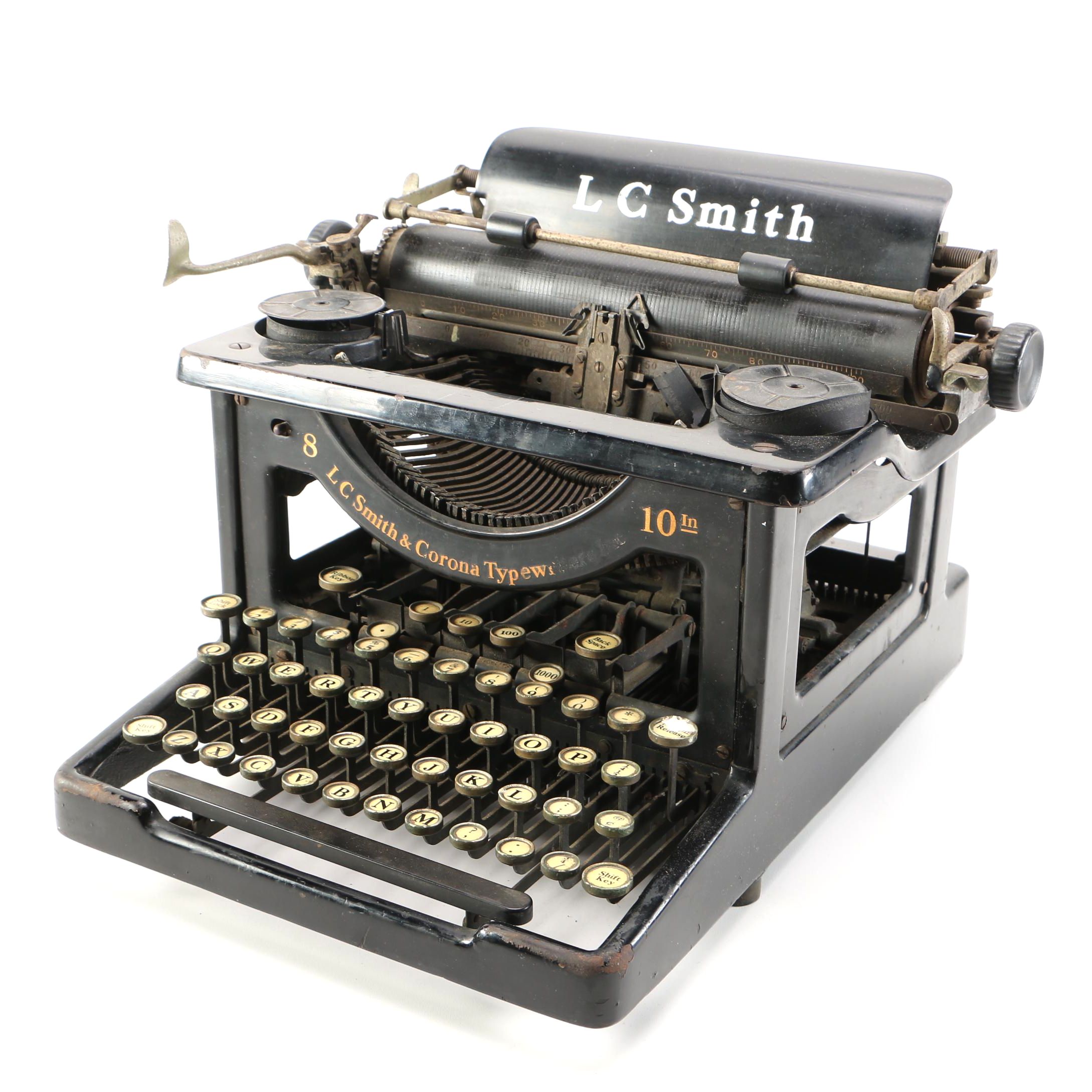 Vintage L.C. Smith 8-10 typewriter