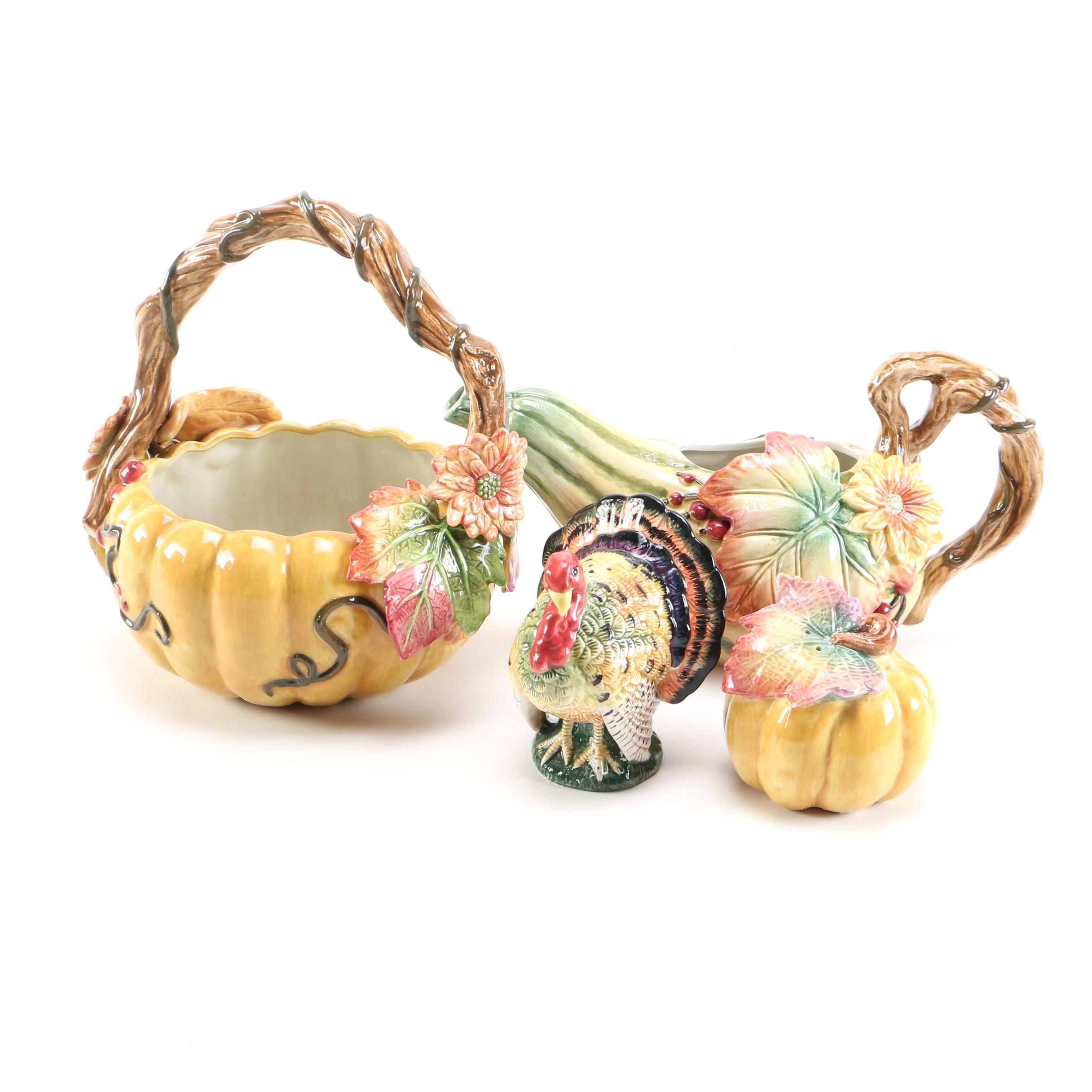 Fitz and Floyd "Harvest Heritage" Thanksgiving-Themed Tableware