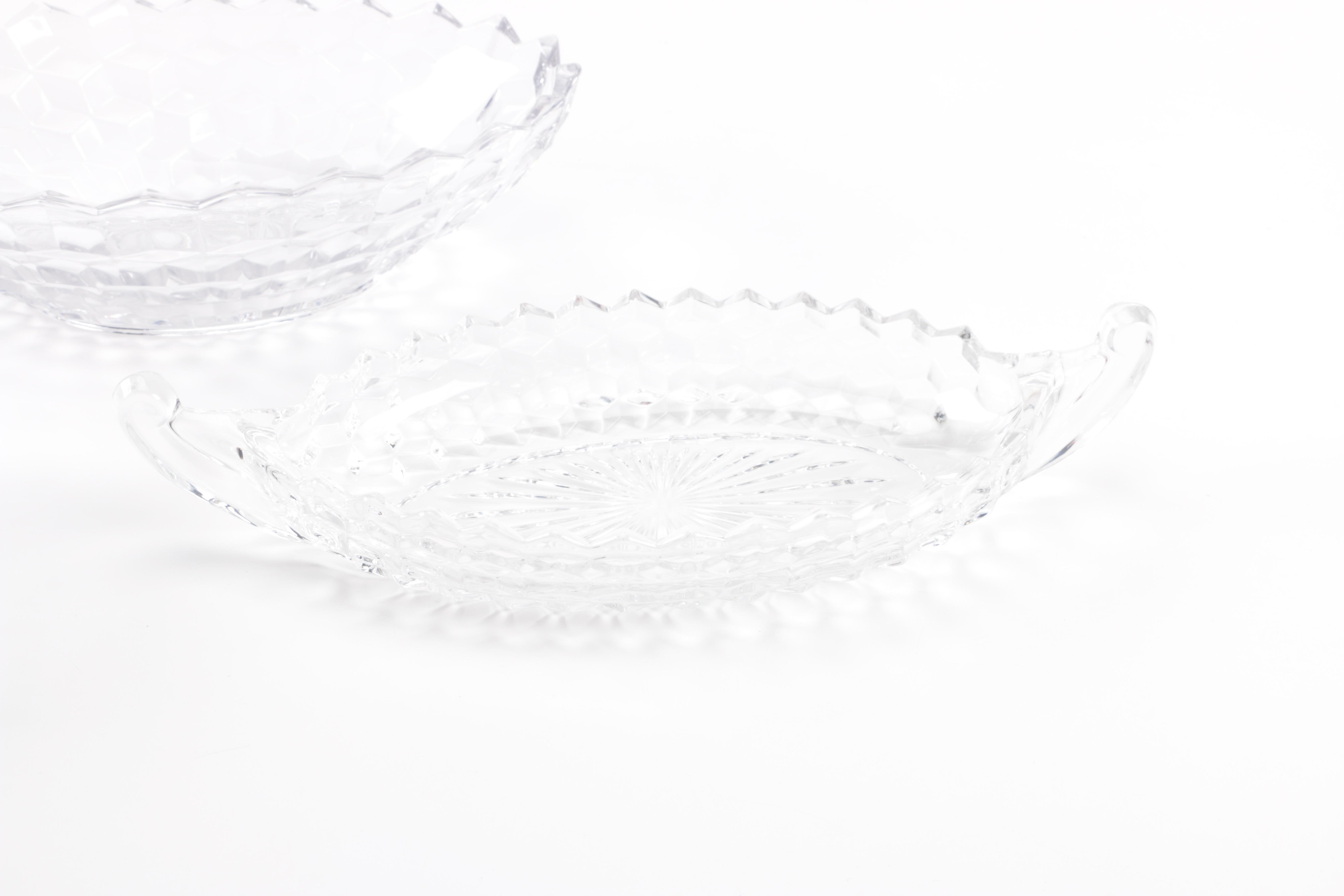 Glass Serving Dishes Including Fostoria "American Clear"