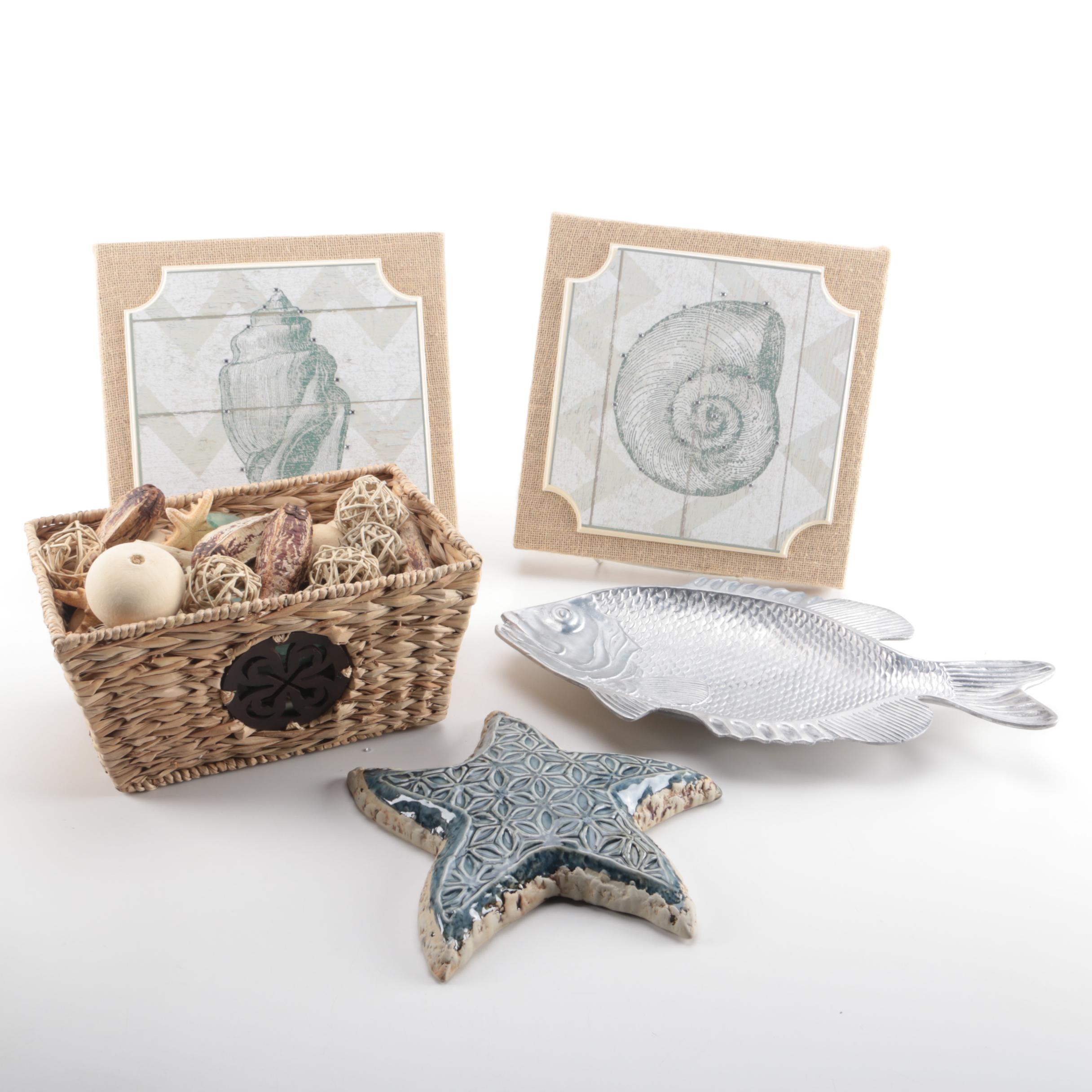 Assortment of Beach Themed Decor