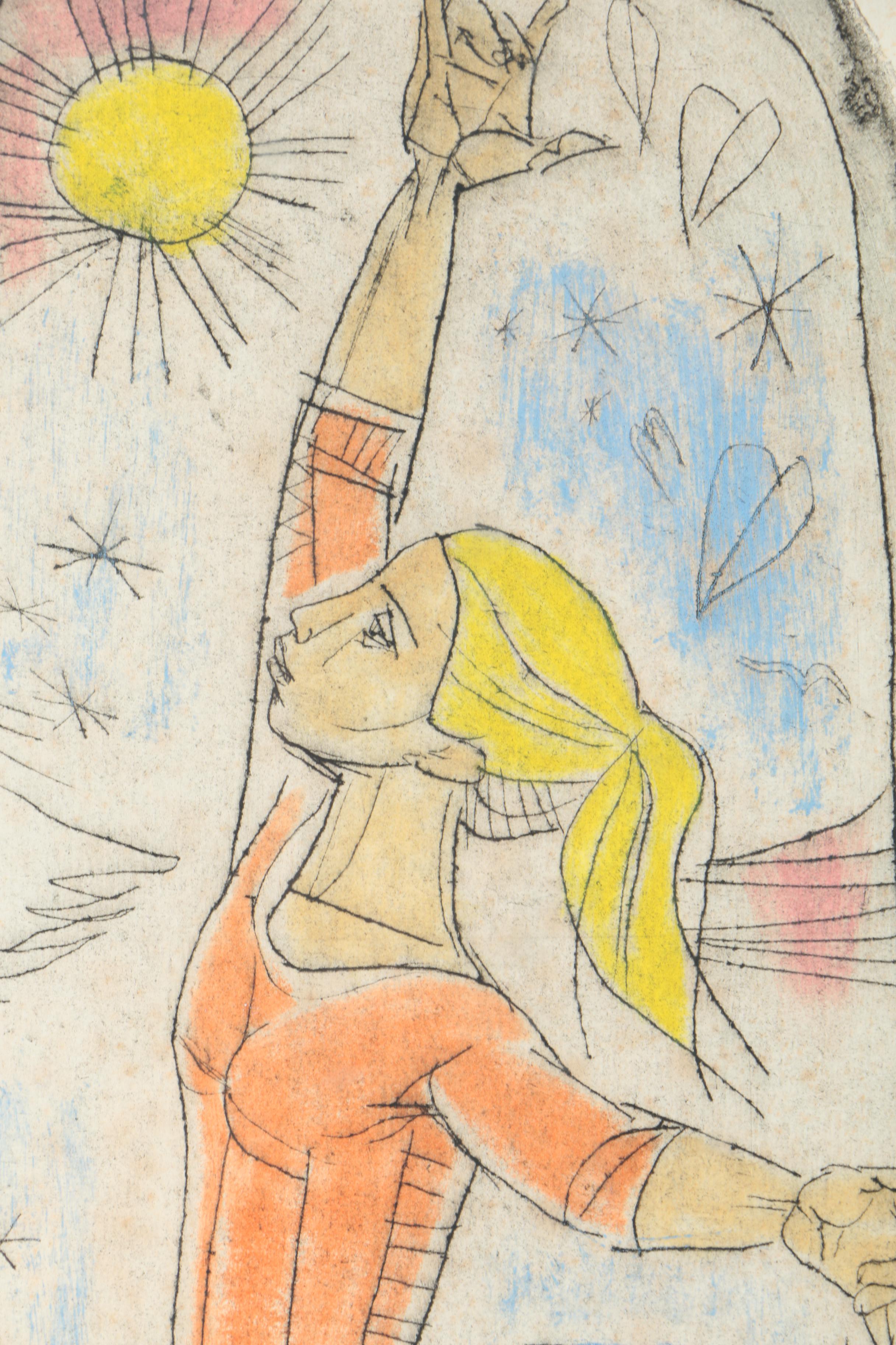 Irving Amen Limited Edition Etching "Young Dancer"