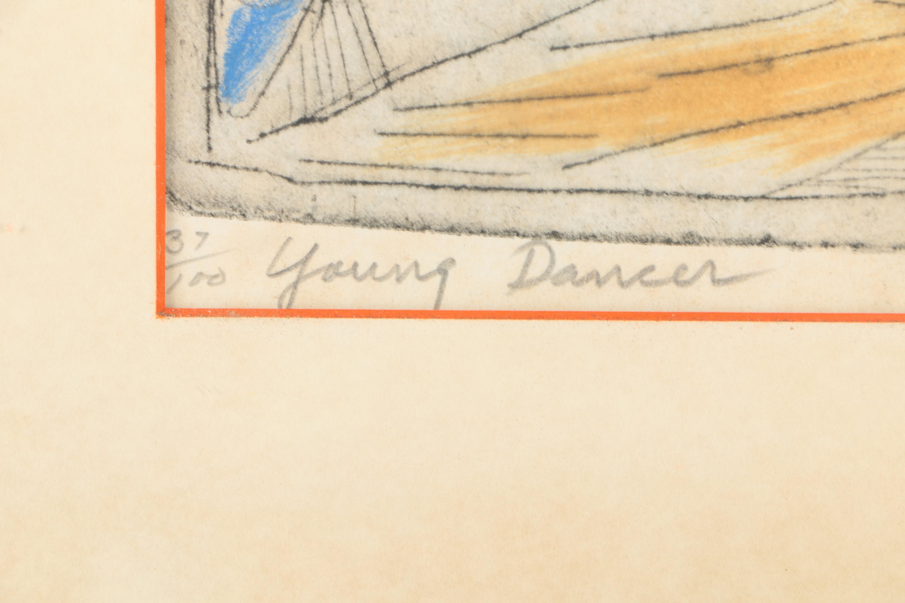 Irving Amen Limited Edition Etching "Young Dancer"