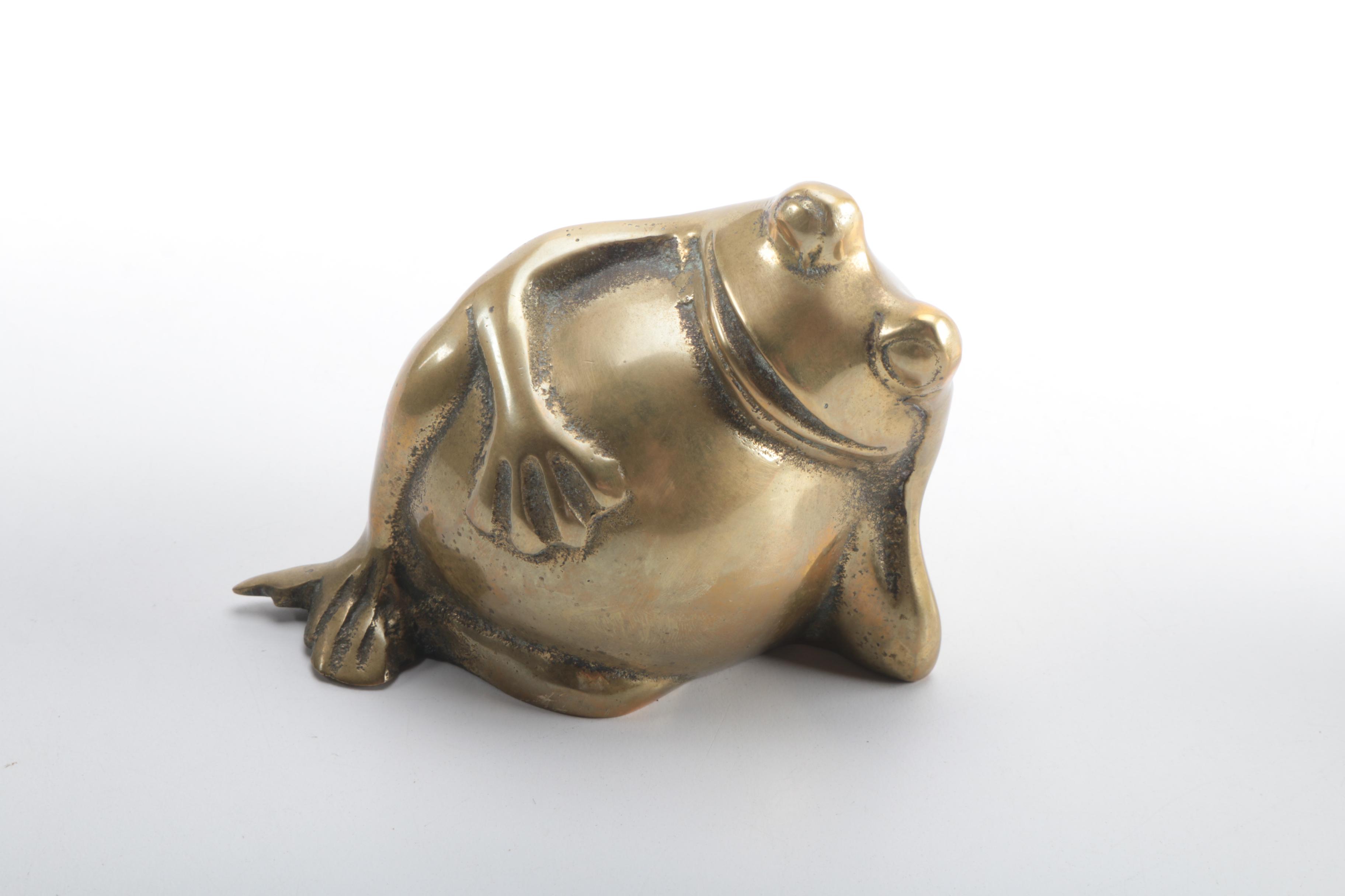 Pair of Brass Frogs