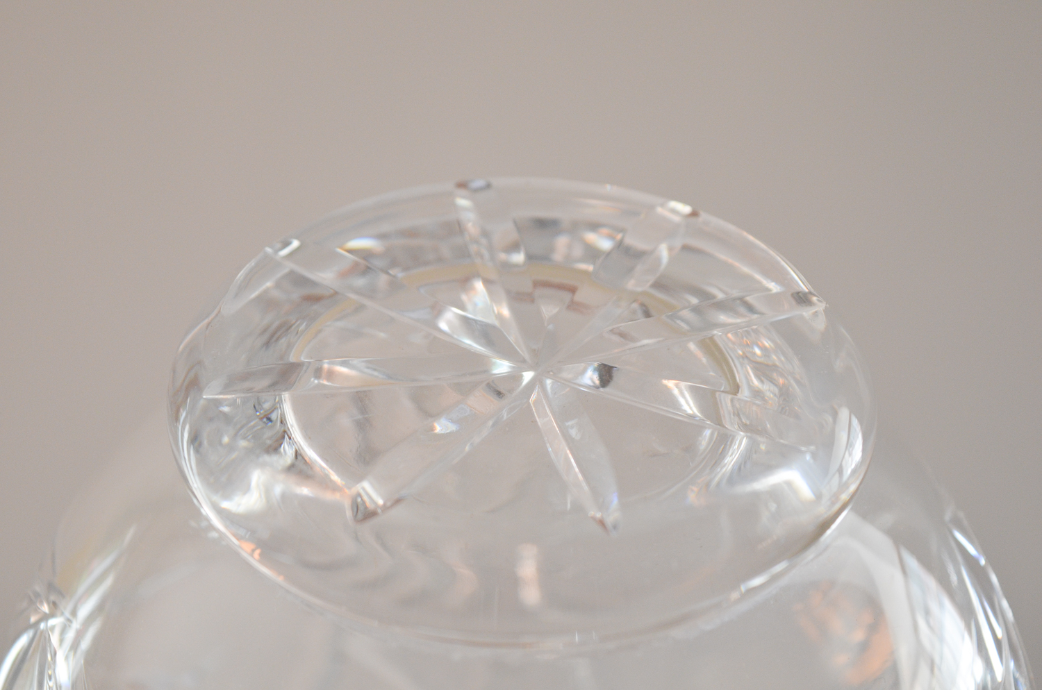 Hand Cut Crystal Rose Bowl