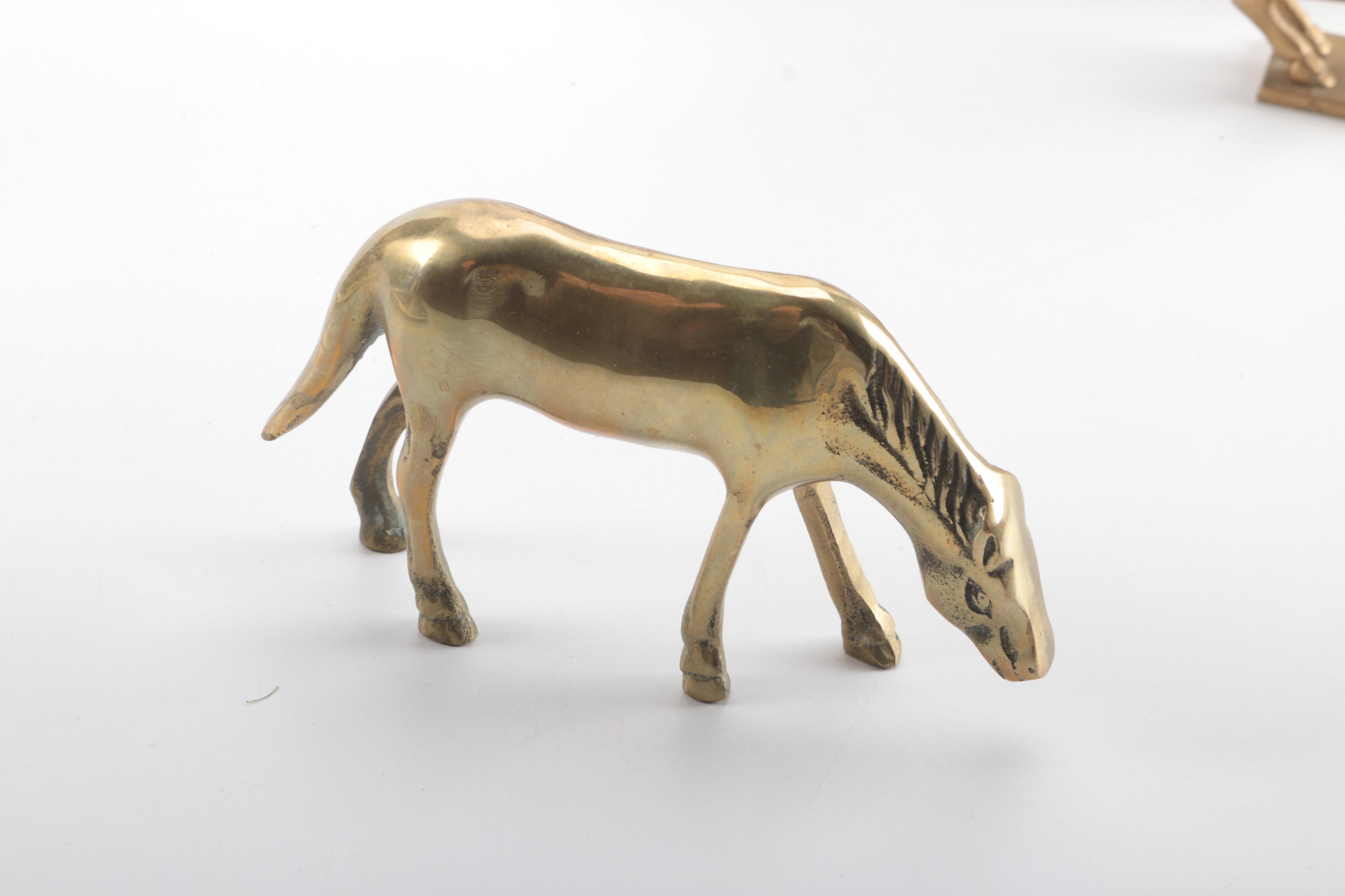 Collection of Brass Horses