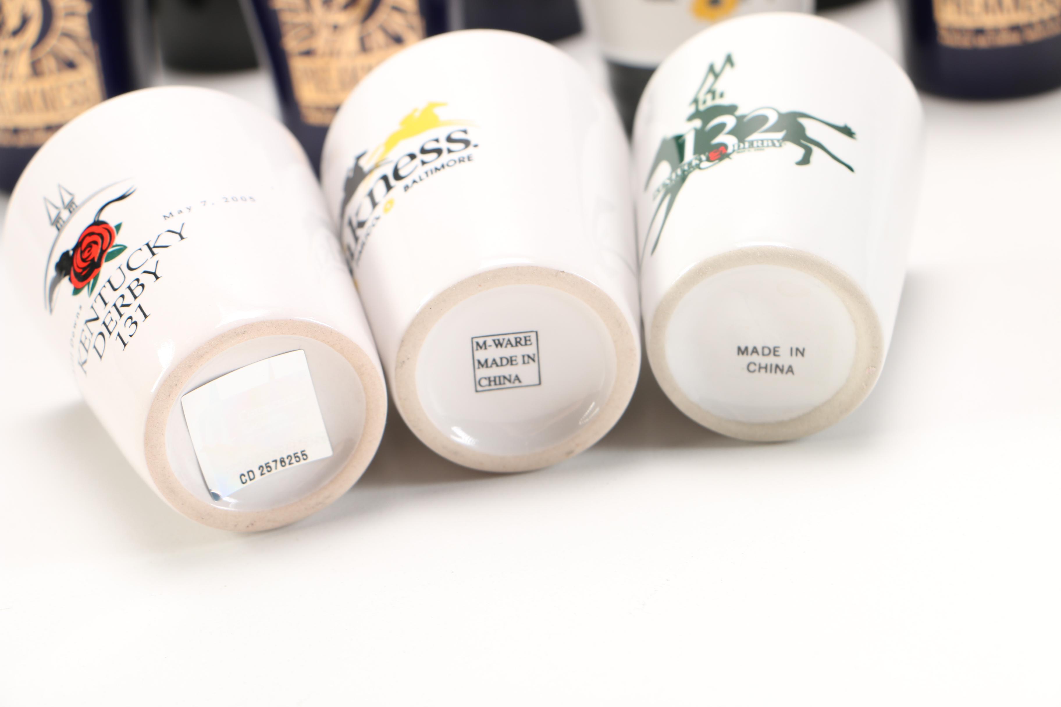 Assortment of Kentucky Derby and Preakness Shot Glasses
