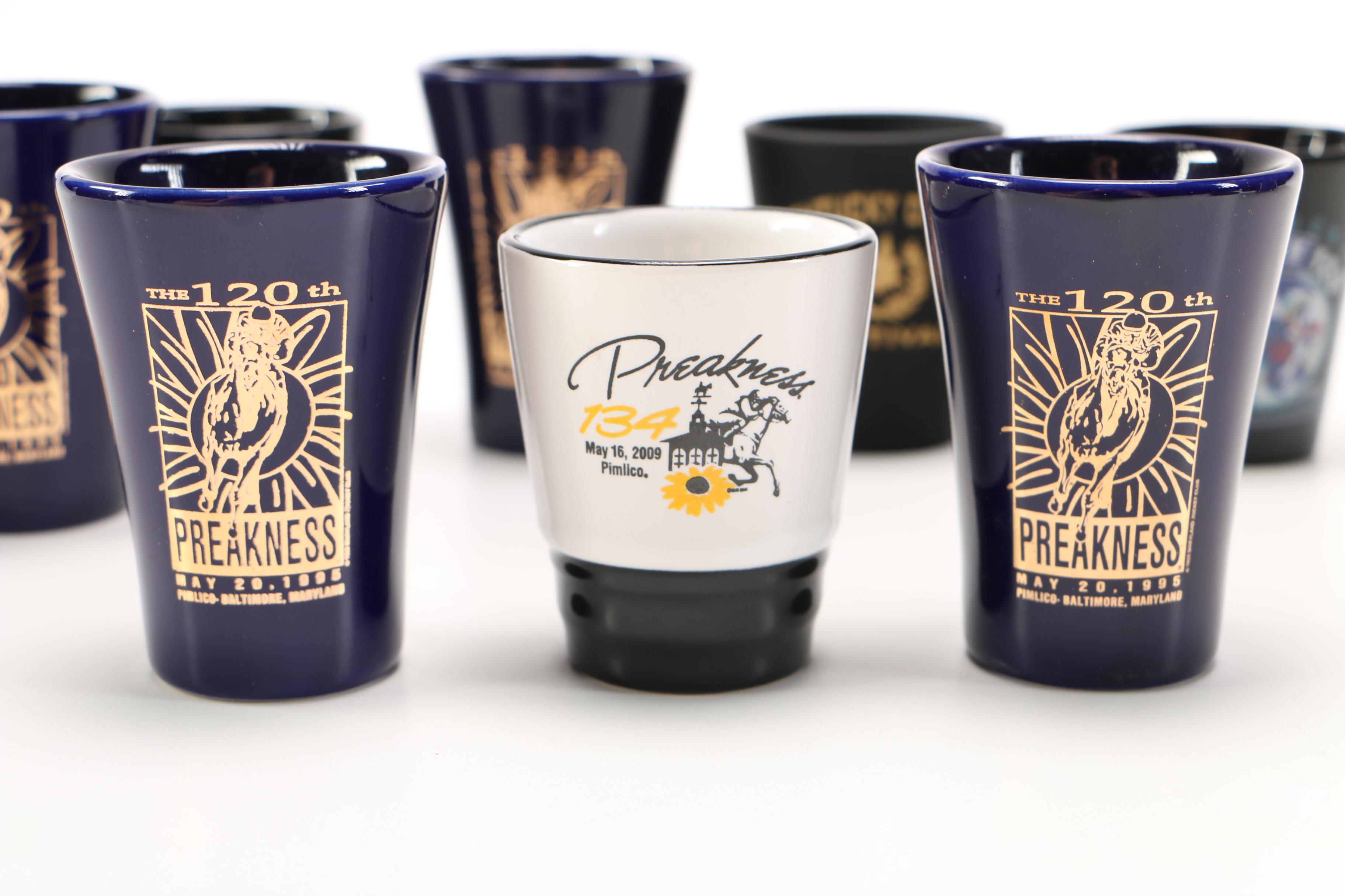 Assortment of Kentucky Derby and Preakness Shot Glasses
