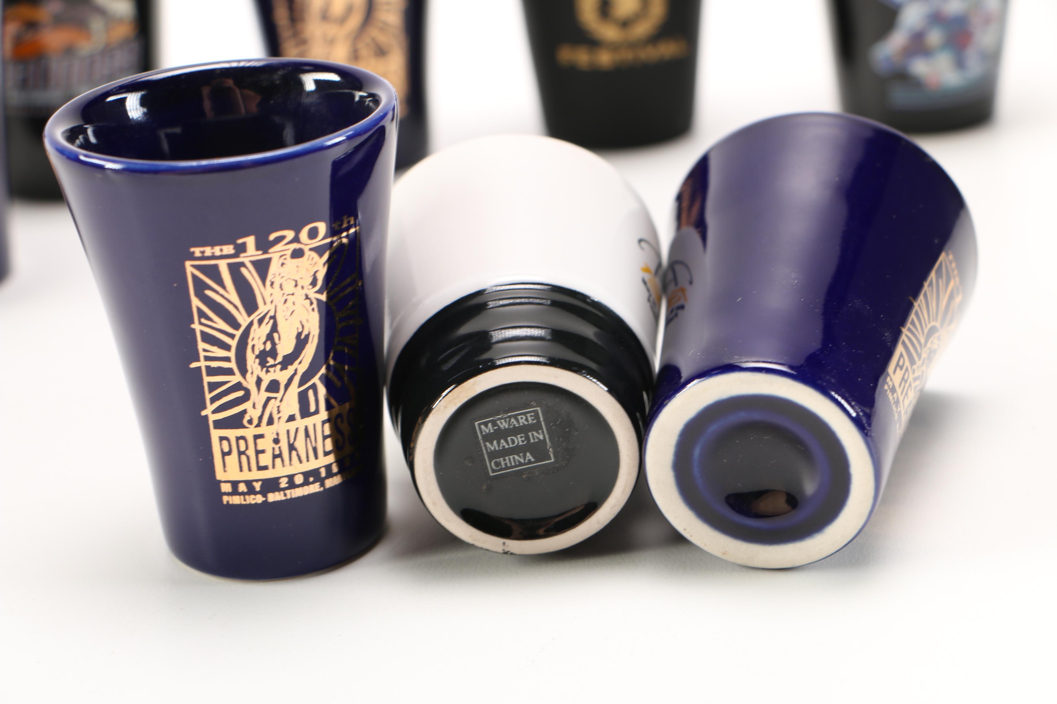 Assortment of Kentucky Derby and Preakness Shot Glasses