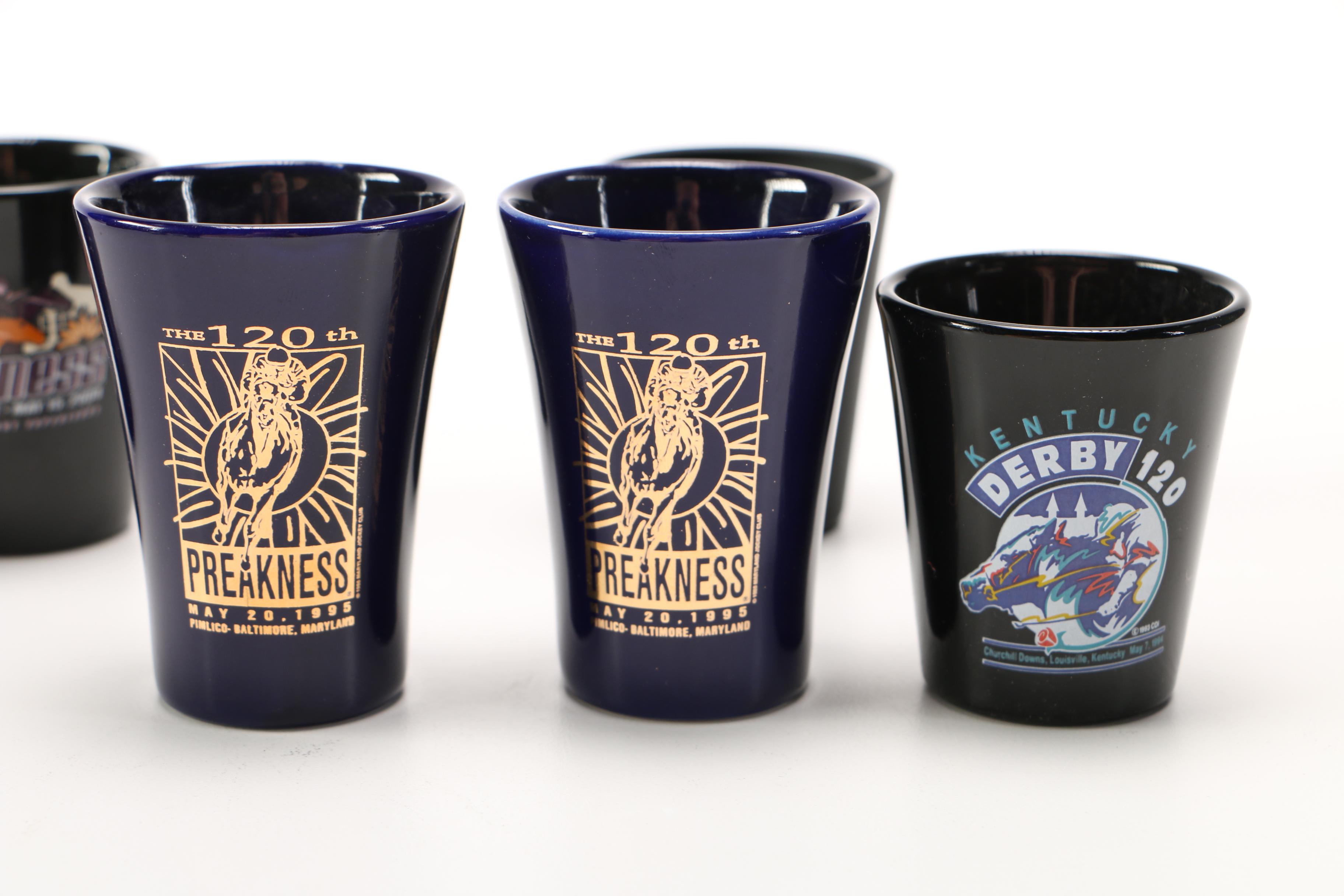 Assortment of Kentucky Derby and Preakness Shot Glasses
