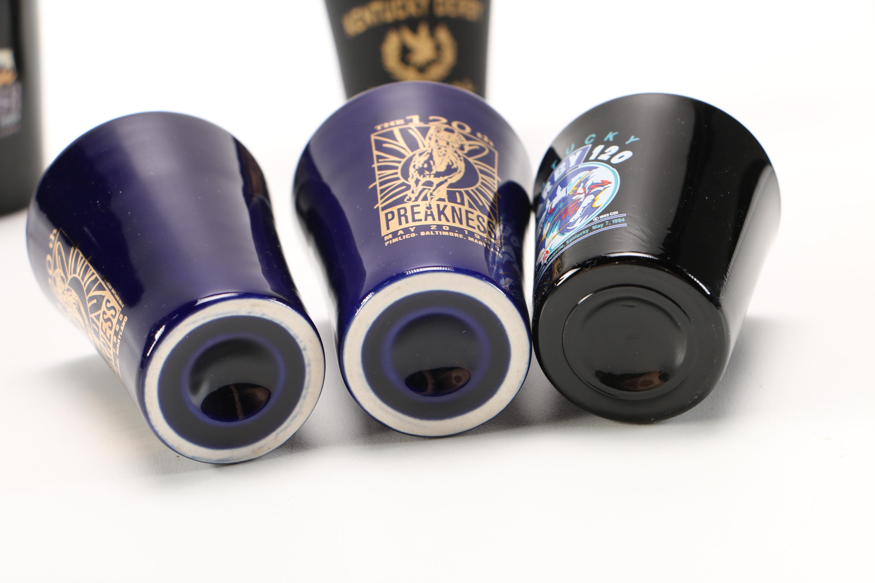 Assortment of Kentucky Derby and Preakness Shot Glasses