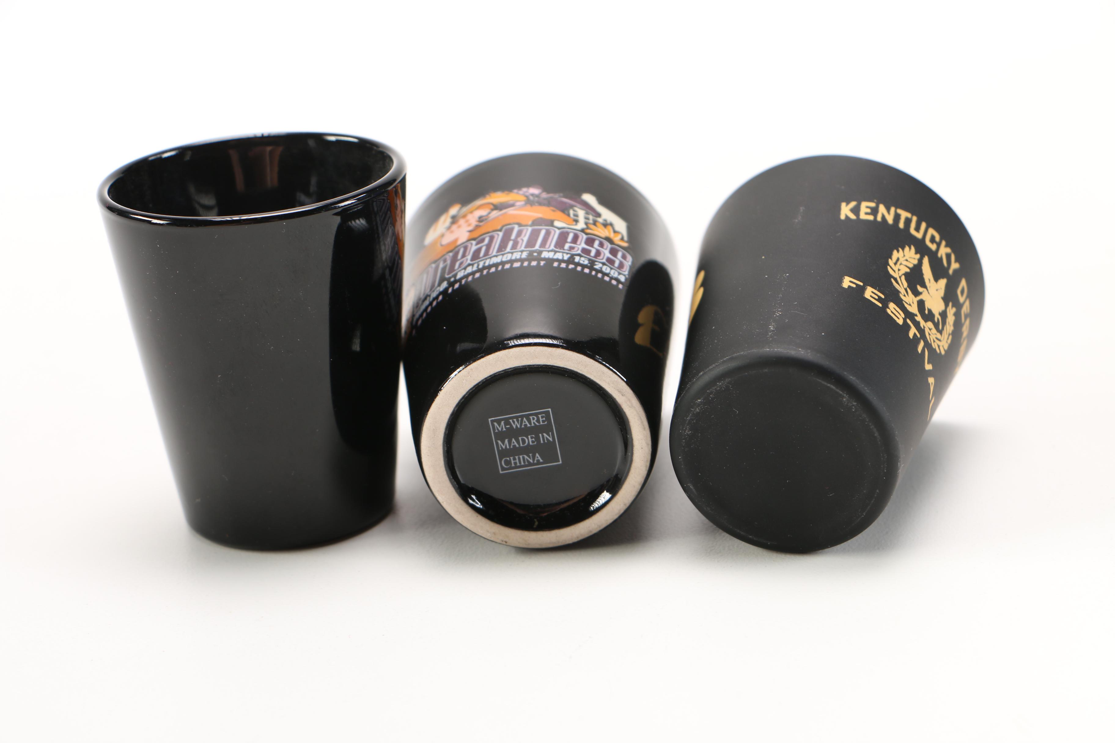 Assortment of Kentucky Derby and Preakness Shot Glasses