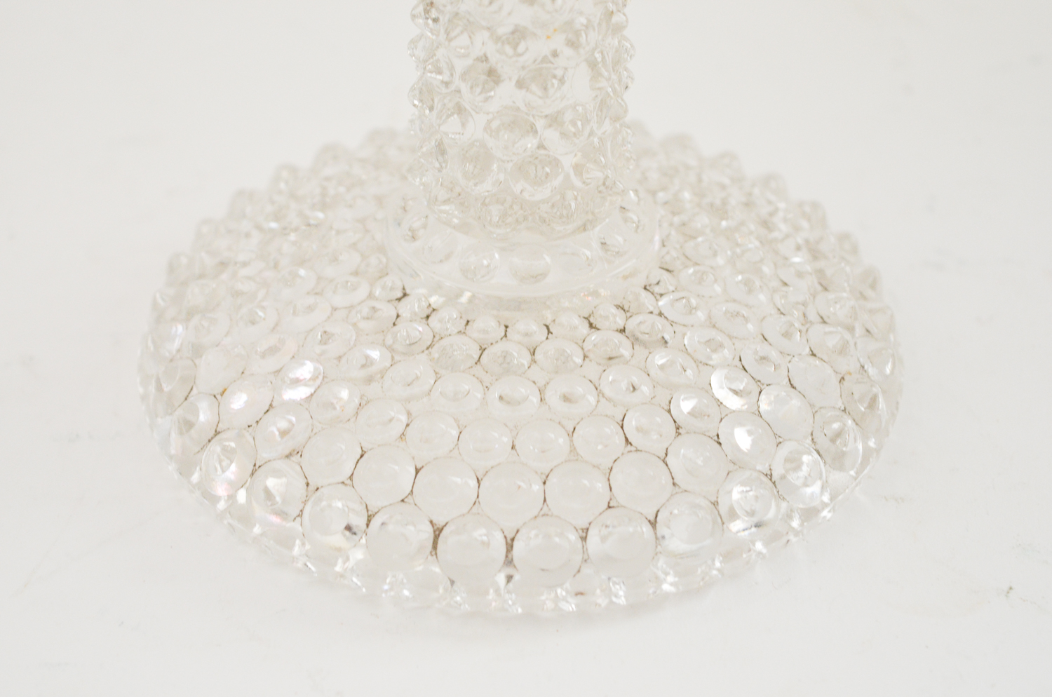 Hobnail Glass Footed Compote