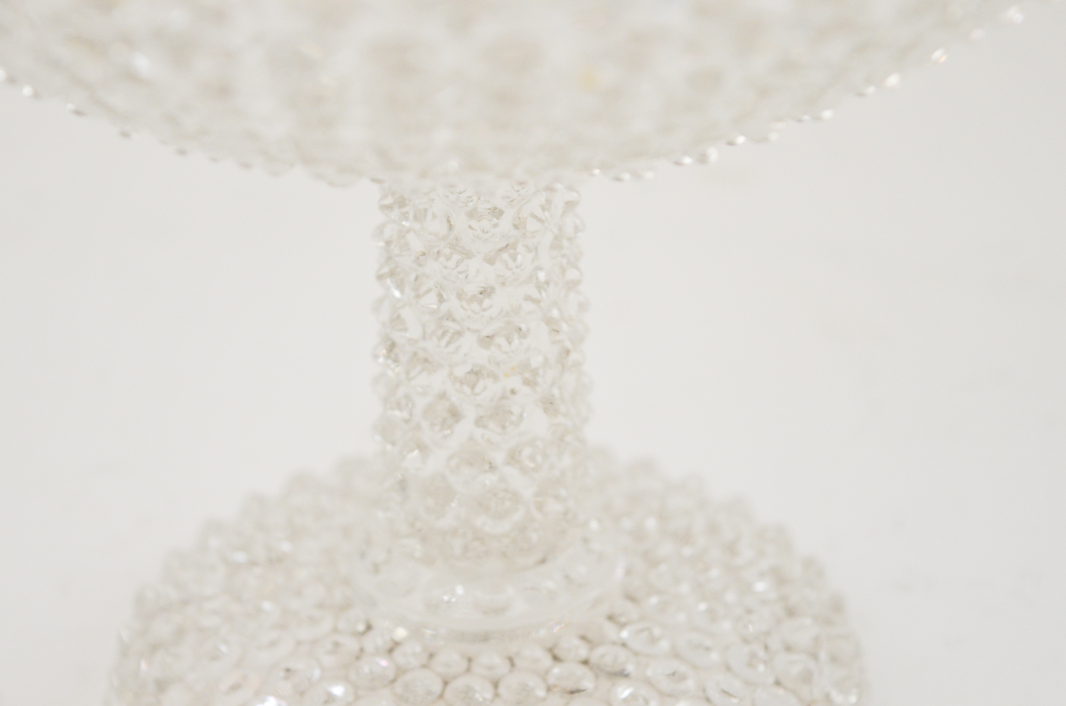 Hobnail Glass Footed Compote