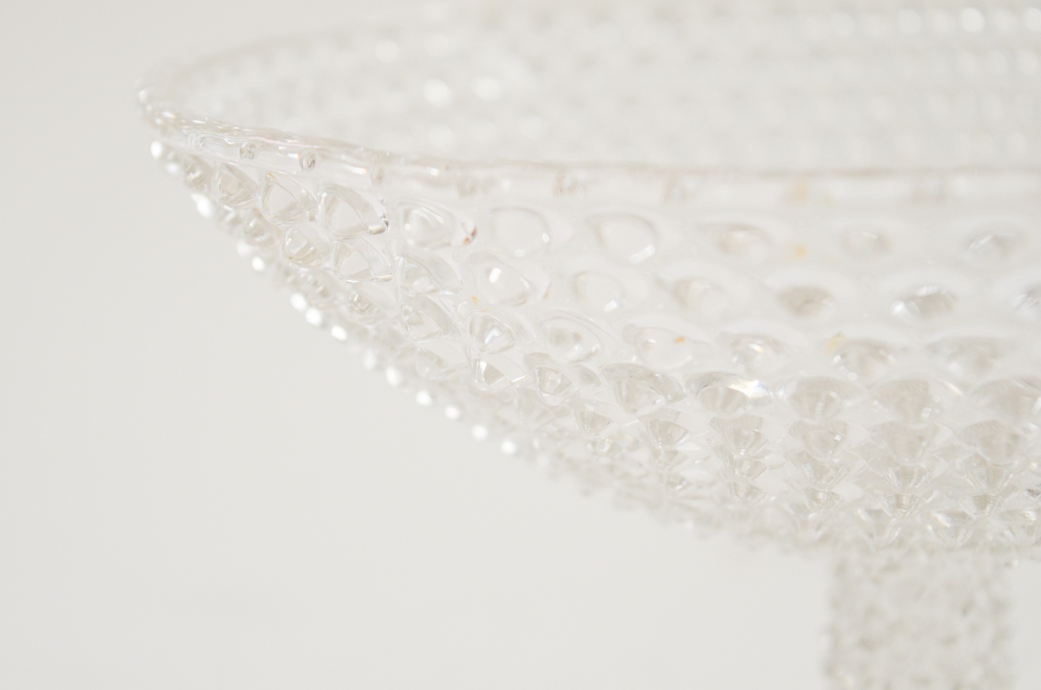 Hobnail Glass Footed Compote