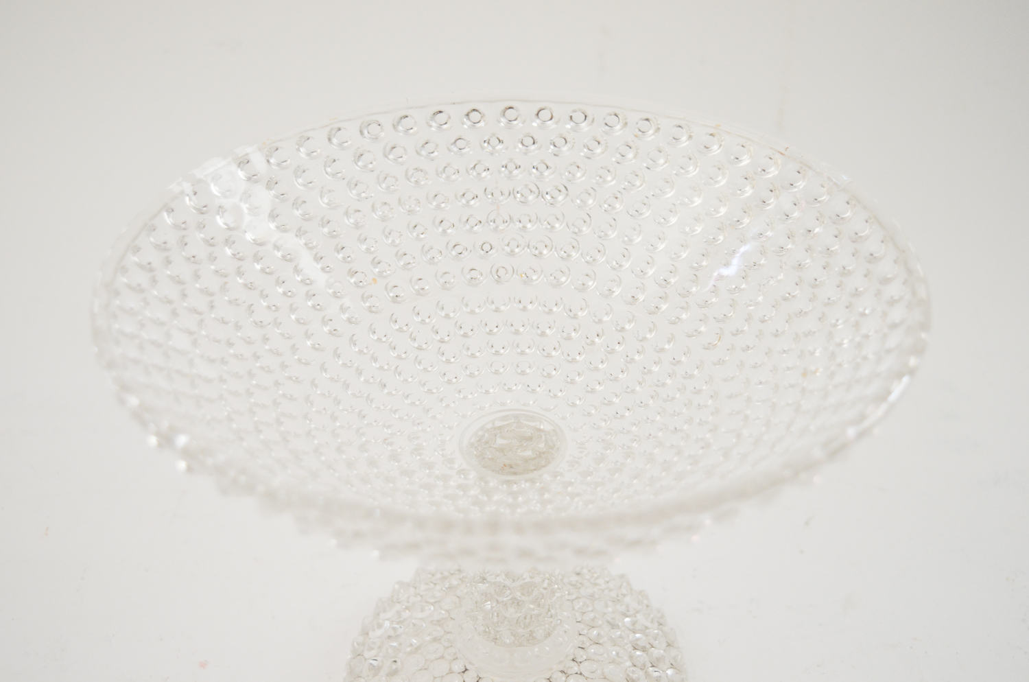 Hobnail Glass Footed Compote