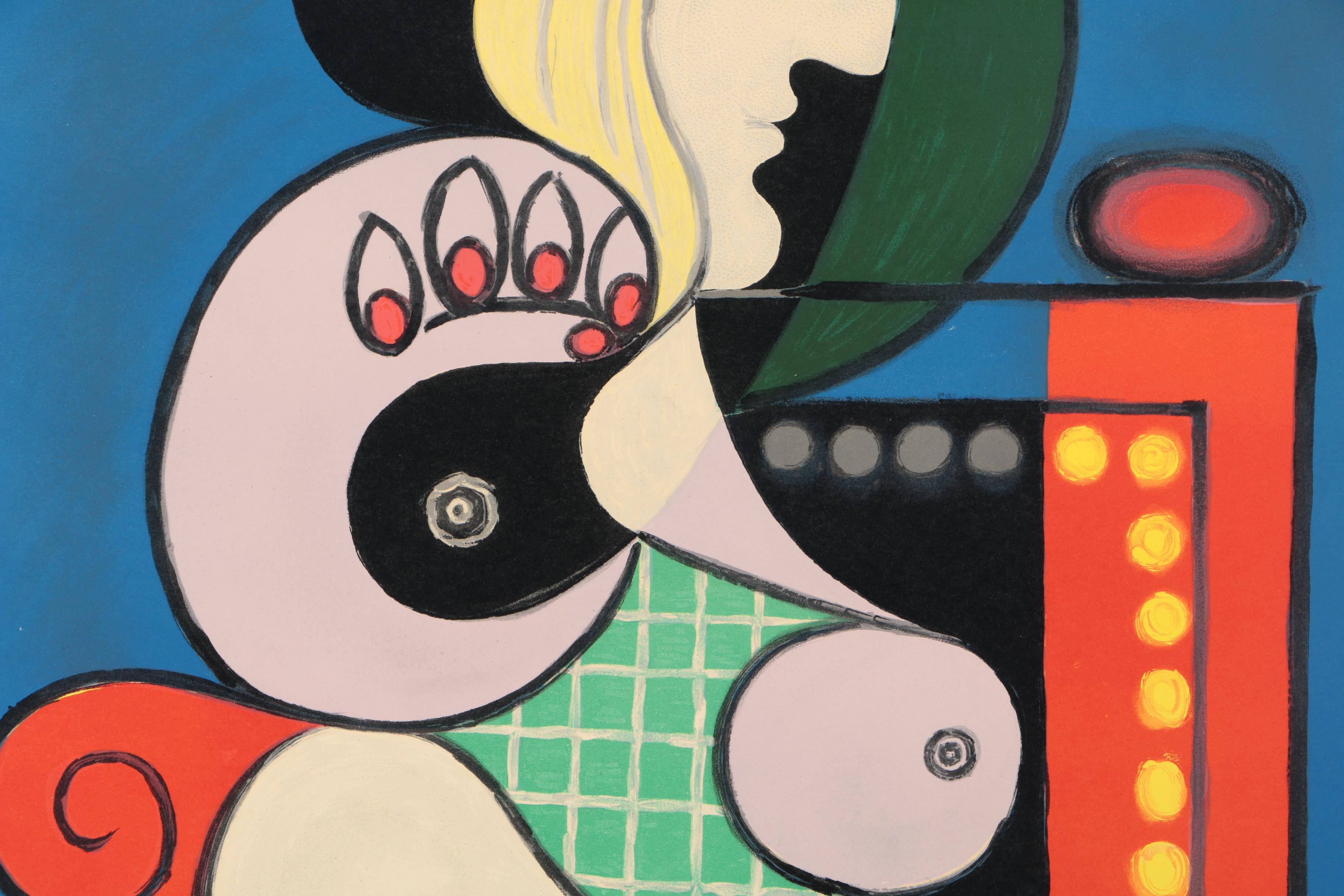 Galerie Beyeler 1967 Lithograph Poster After Pablo Picasso's "Seated Woman With Wrist Watch"