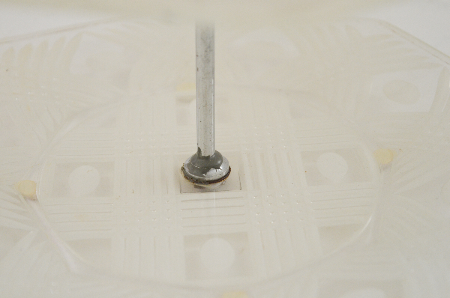 Art Deco Two-Tiered Glass Cake Stand