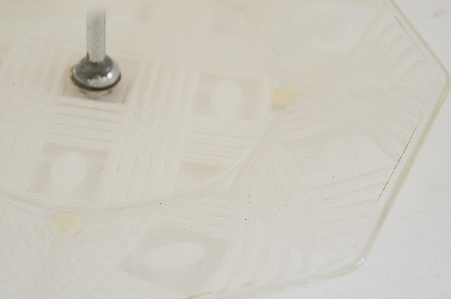 Art Deco Two-Tiered Glass Cake Stand