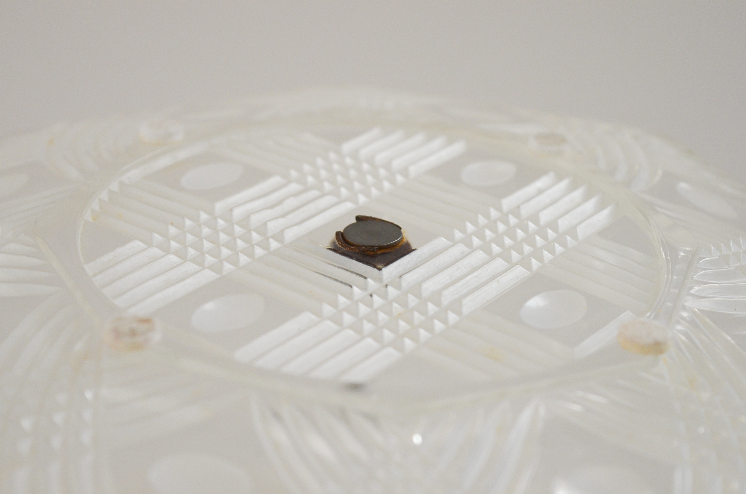 Art Deco Two-Tiered Glass Cake Stand