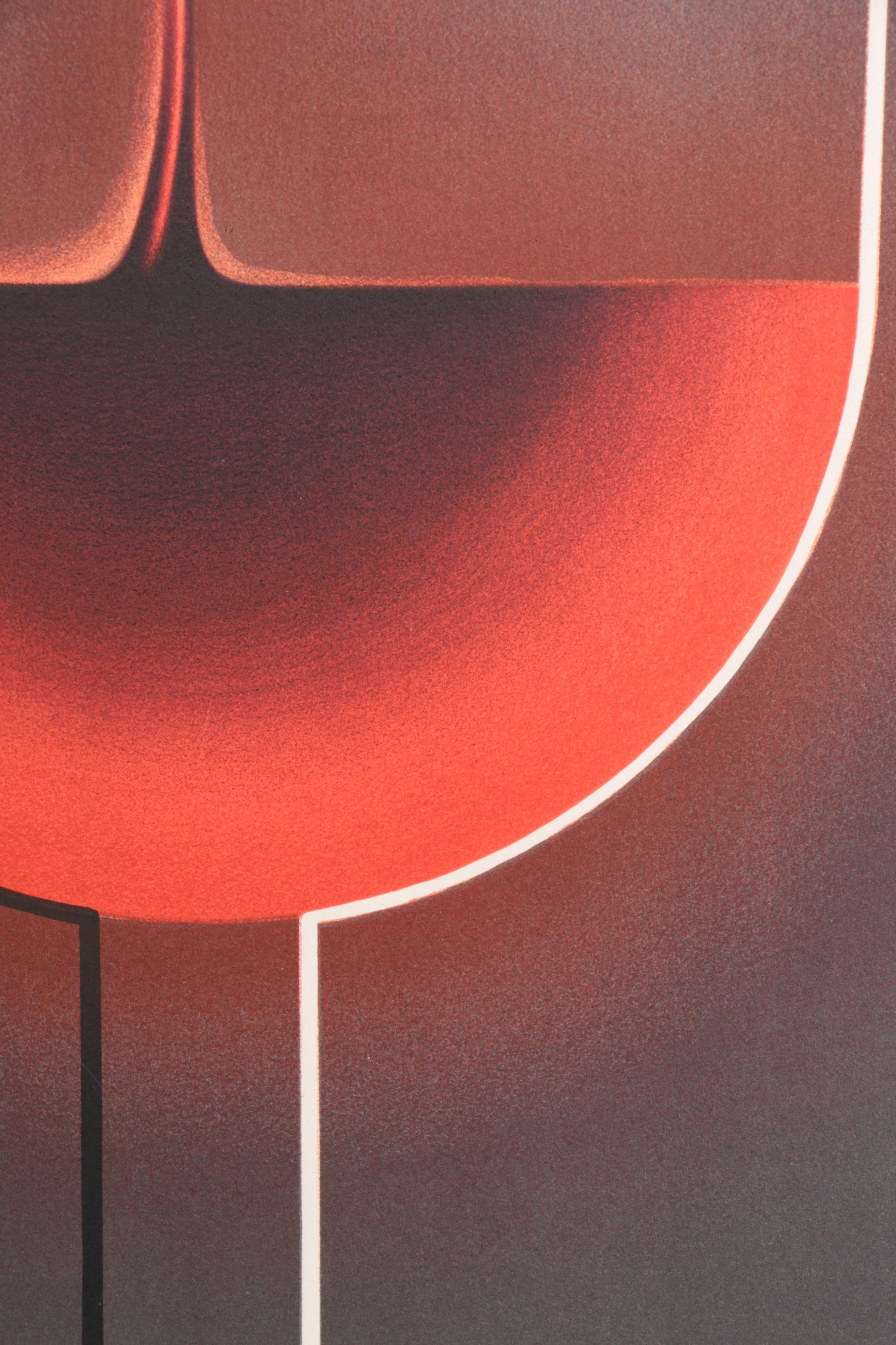 Chromolithograph Poster Featuring A.M. Cassandre "Willi's Wine Bar"