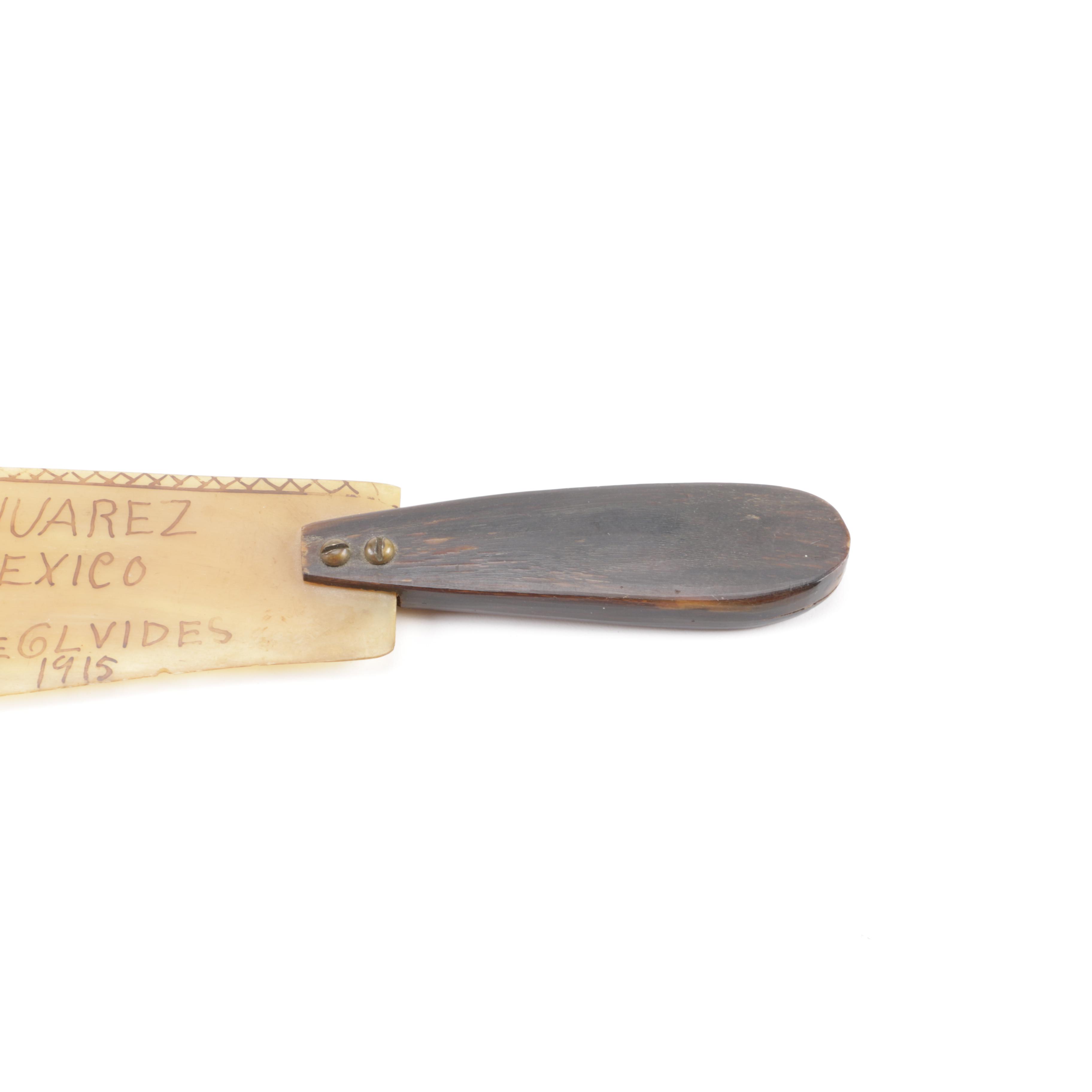 Knife With Horn Blade