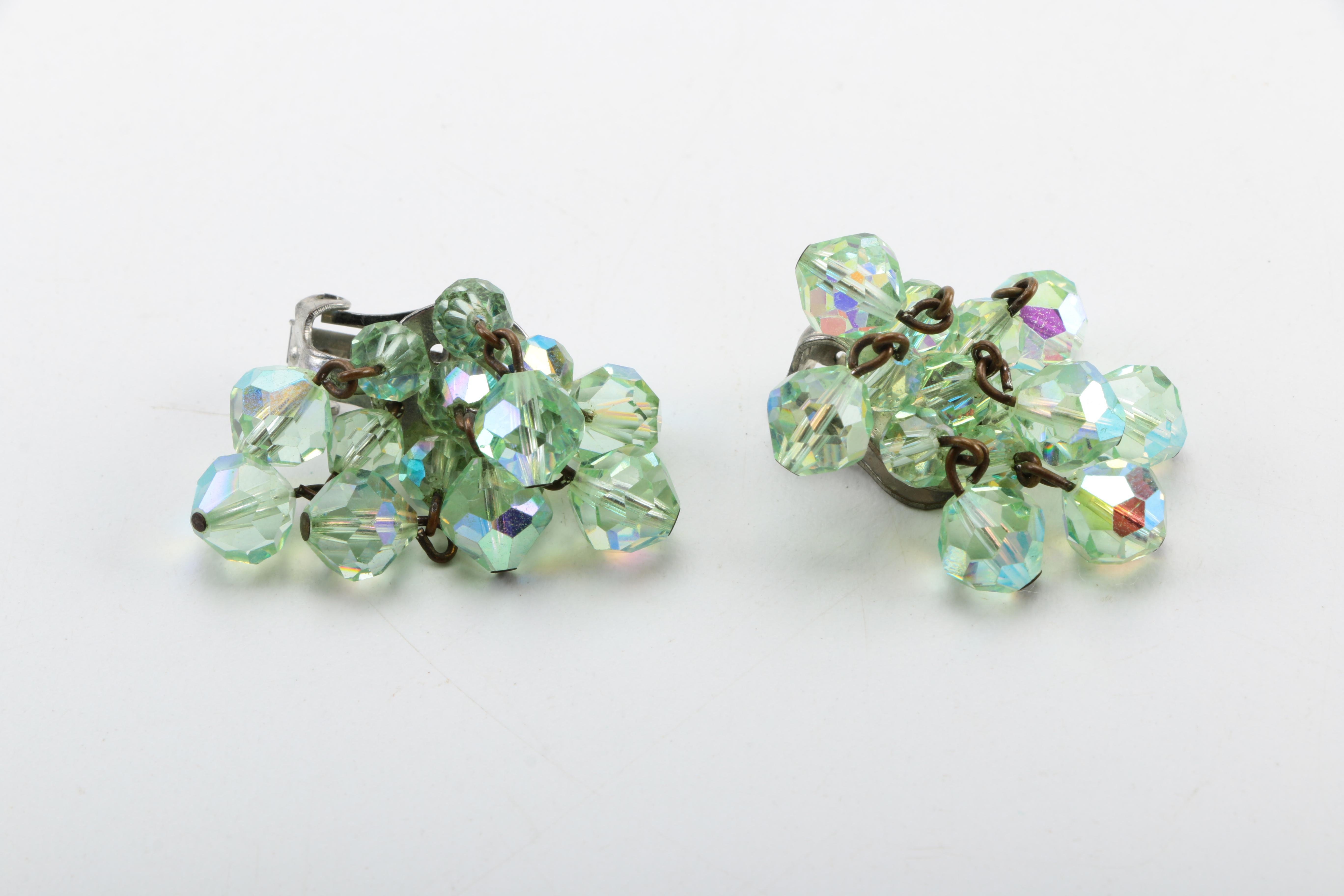 Vintage Beaded Necklace and Earring Set