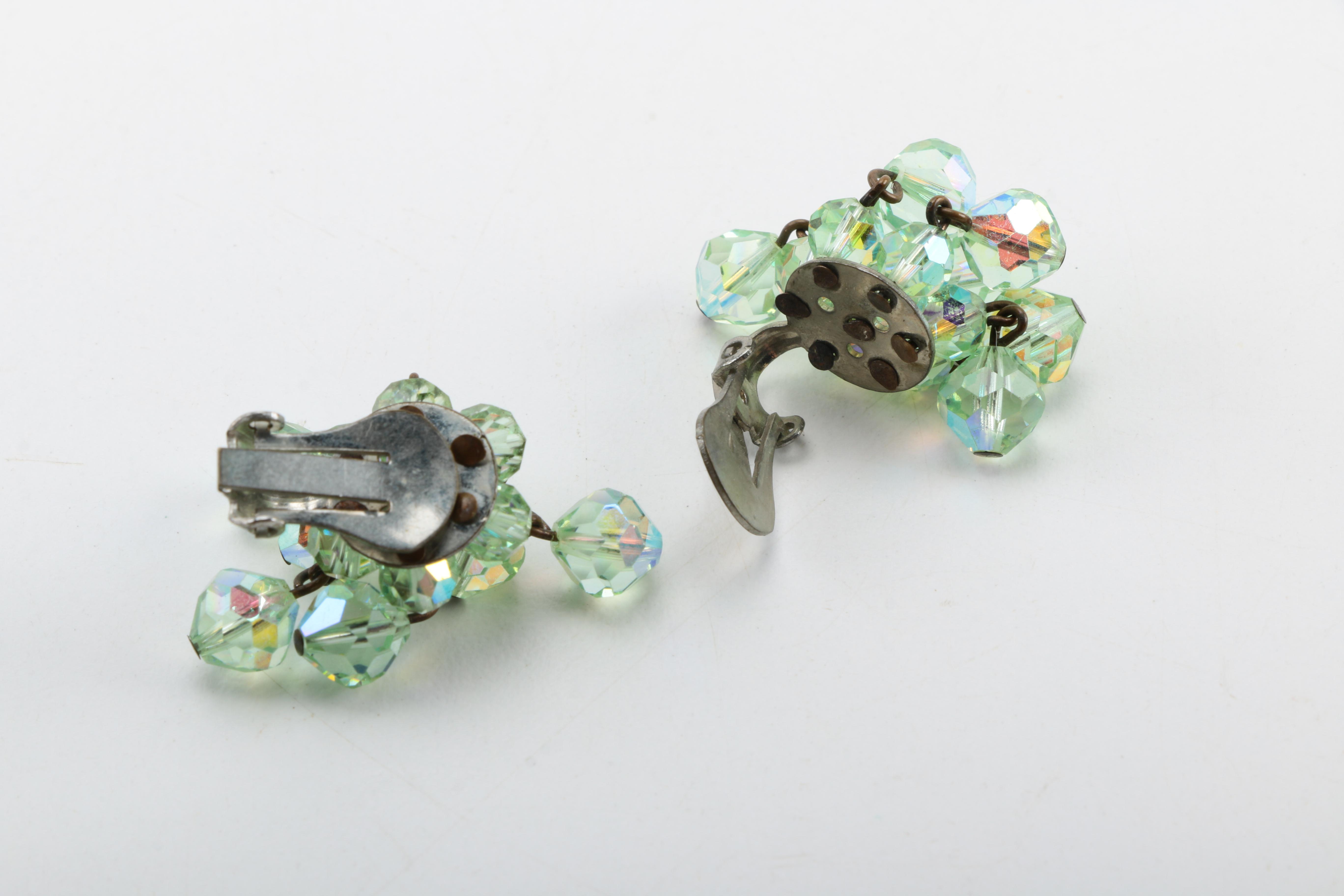 Vintage Beaded Necklace and Earring Set