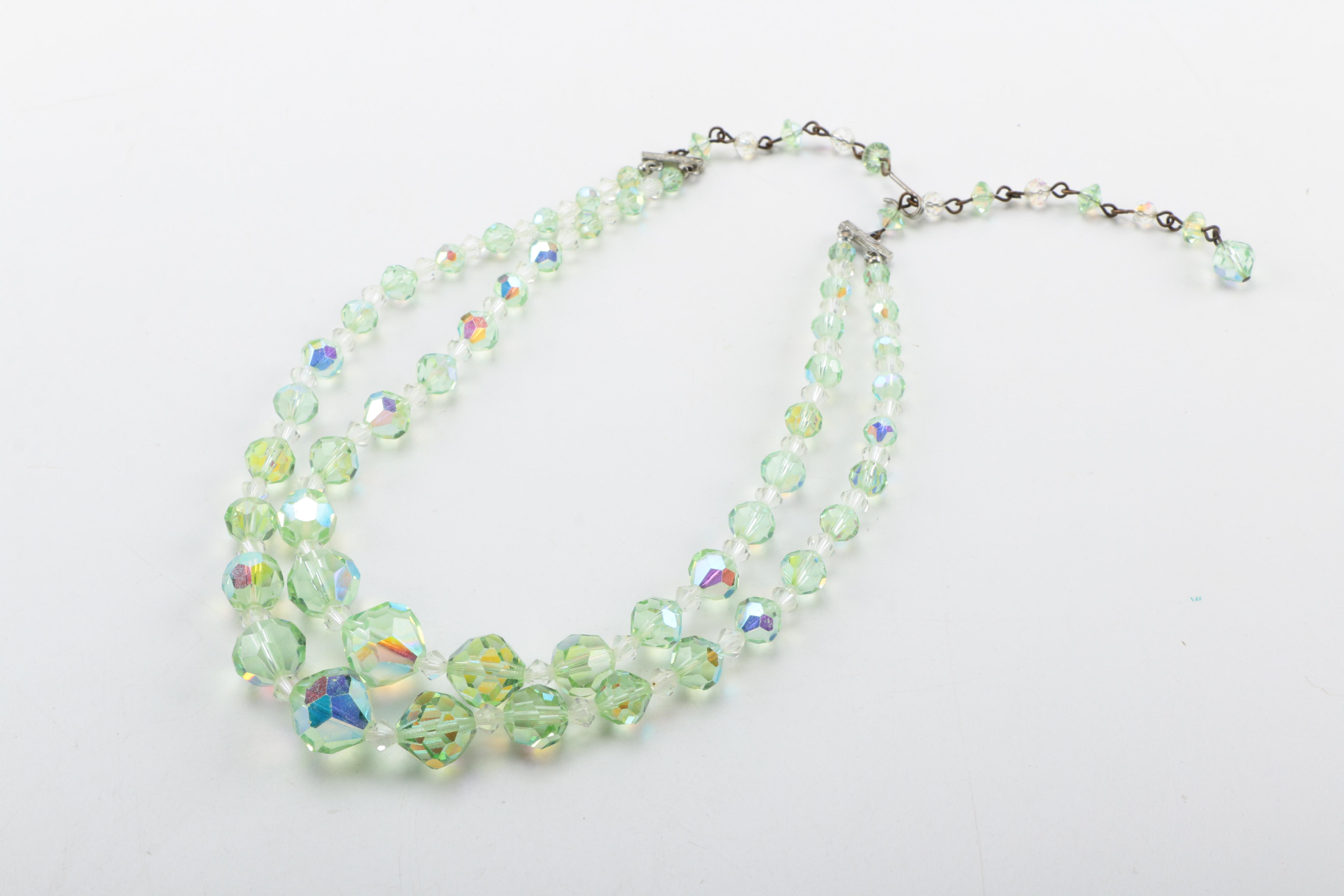 Vintage Beaded Necklace and Earring Set