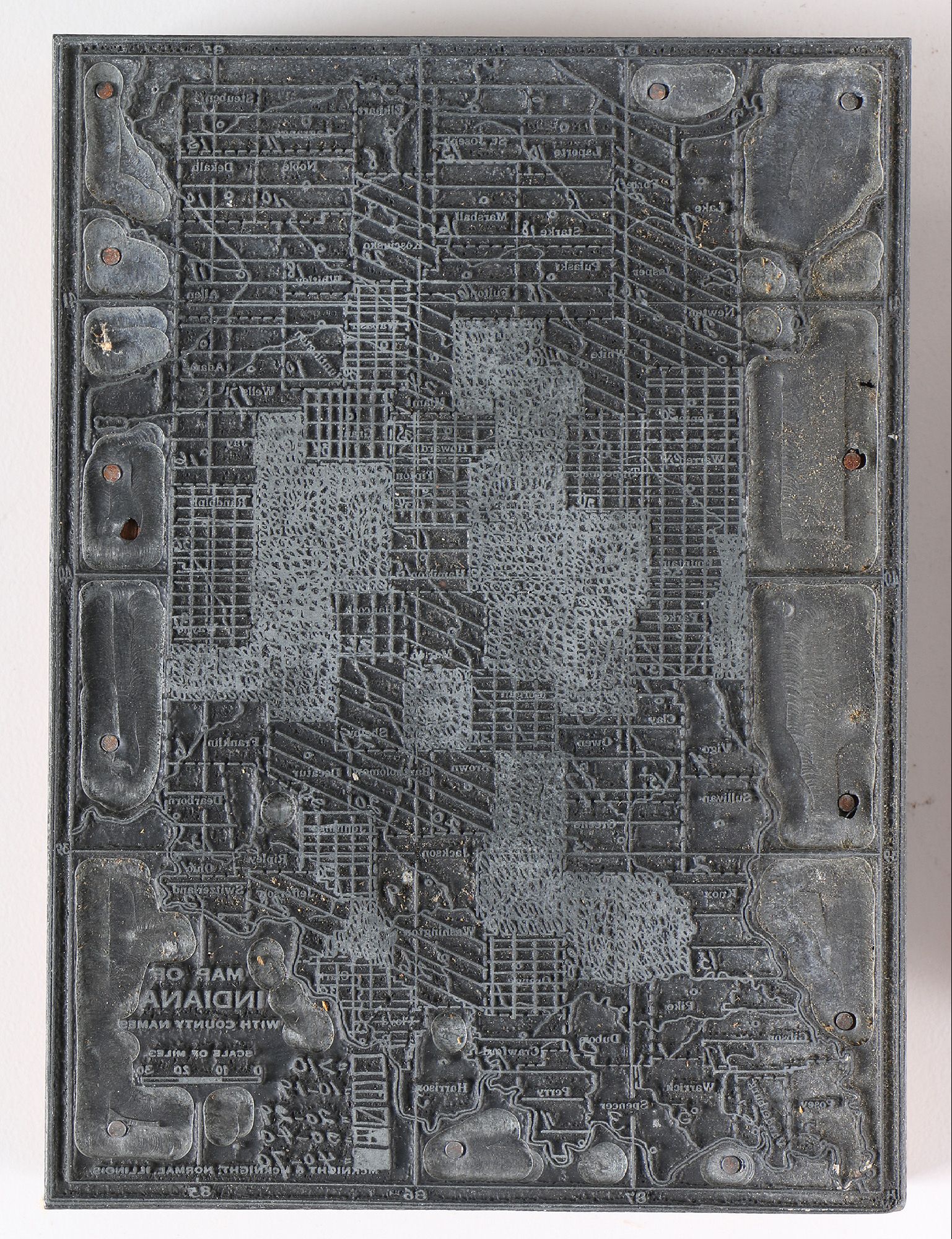 Vintage Climate Map Printing Blocks