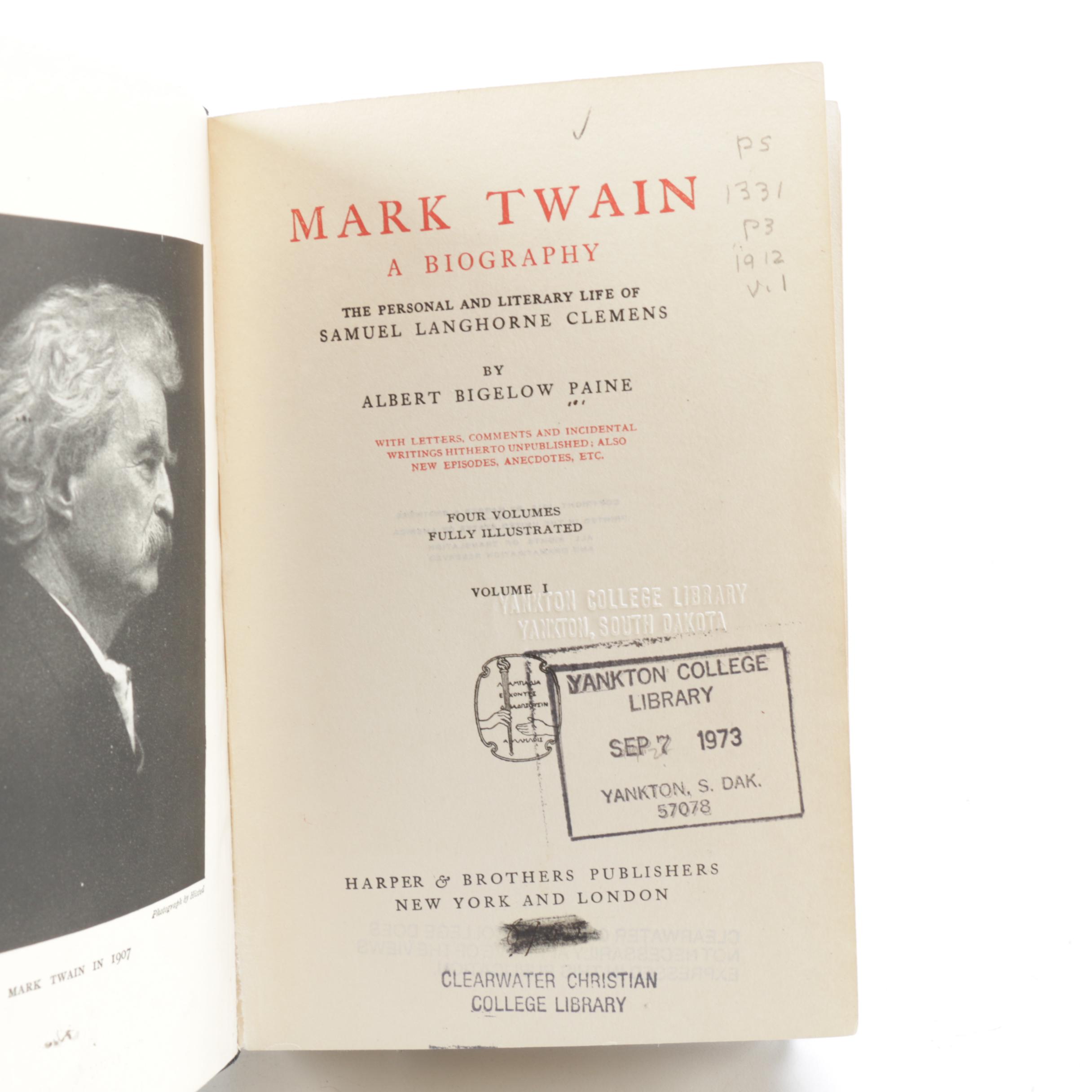 Antique Mark Twain and Vintage Oscar Wilde Book Collection