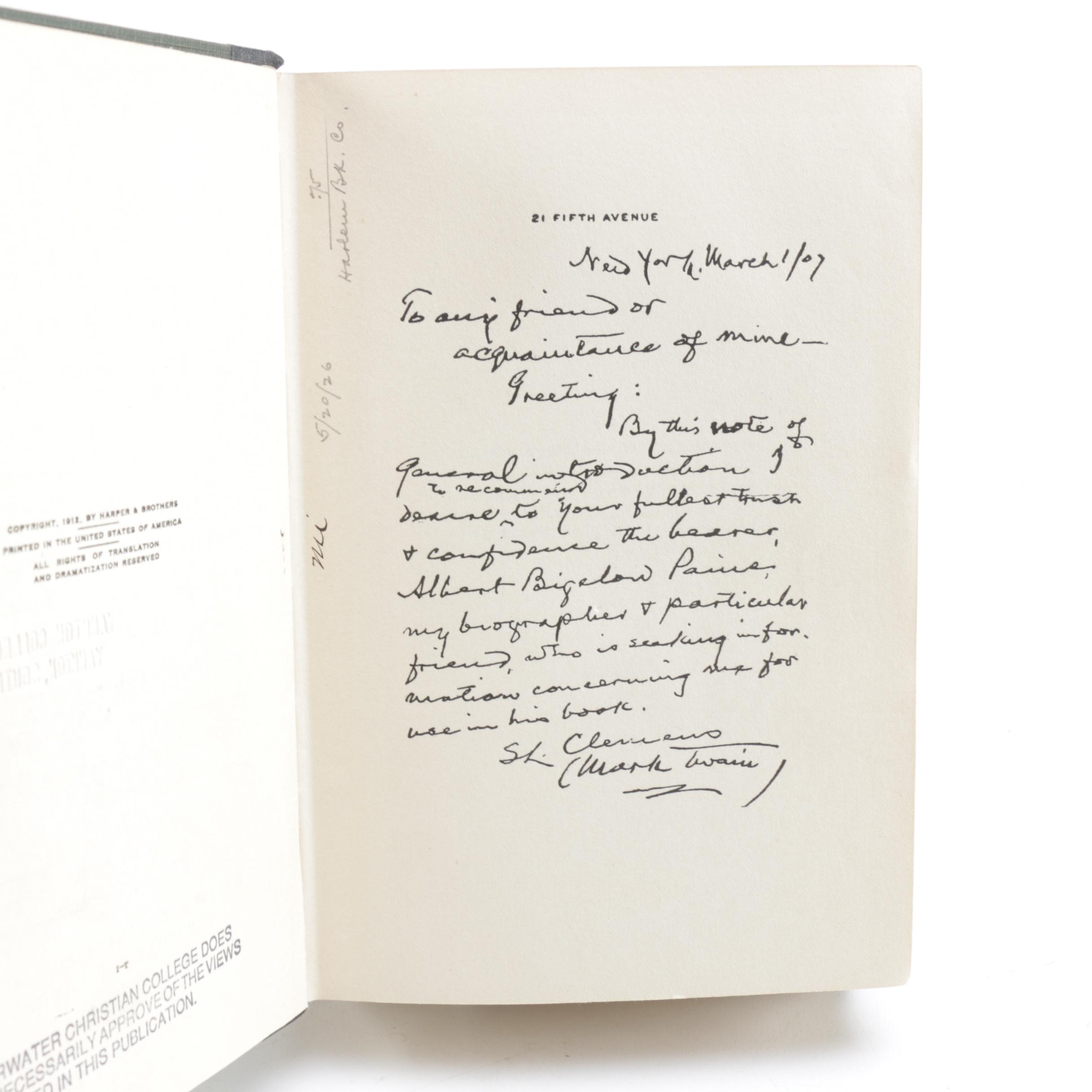 Antique Mark Twain and Vintage Oscar Wilde Book Collection