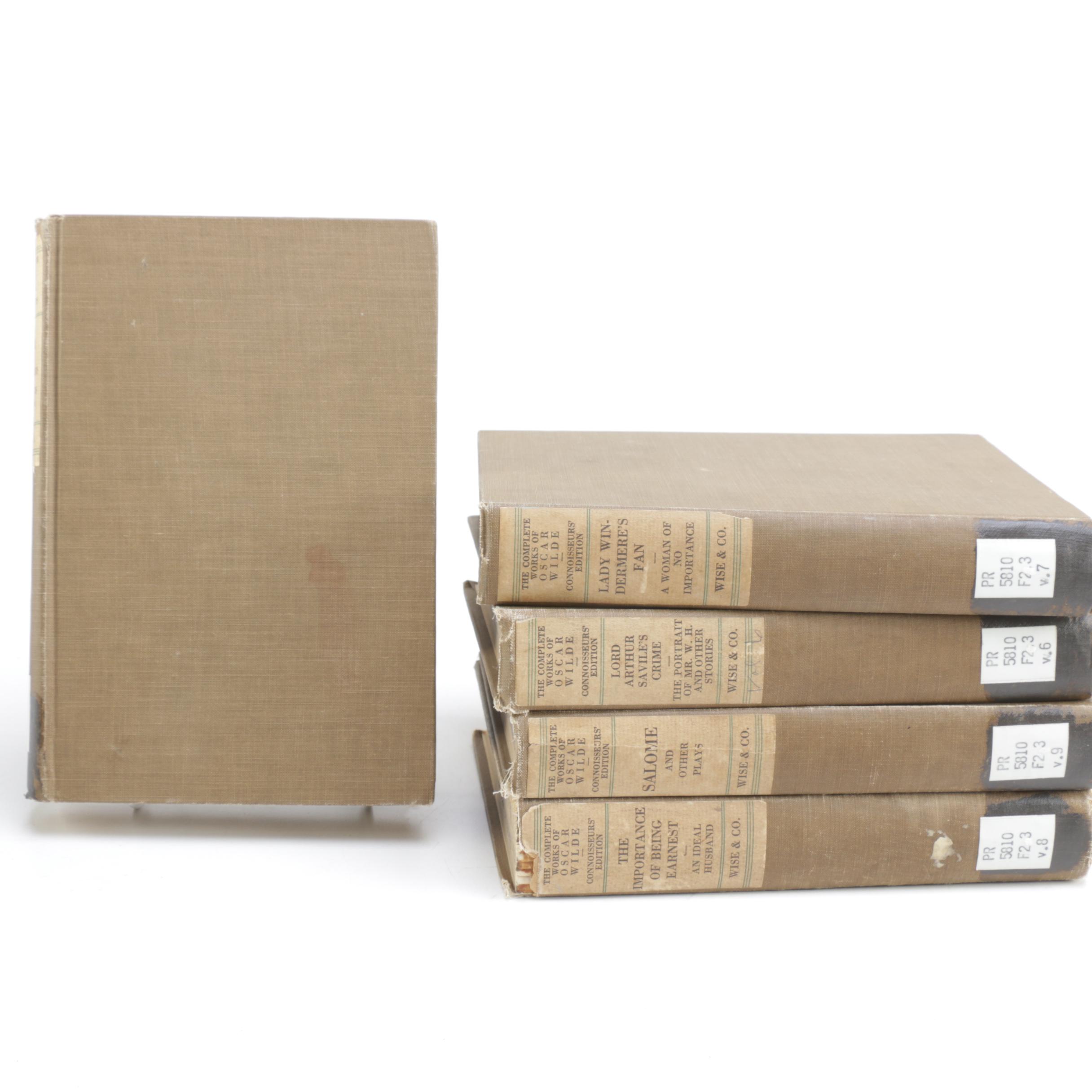 Antique Mark Twain and Vintage Oscar Wilde Book Collection