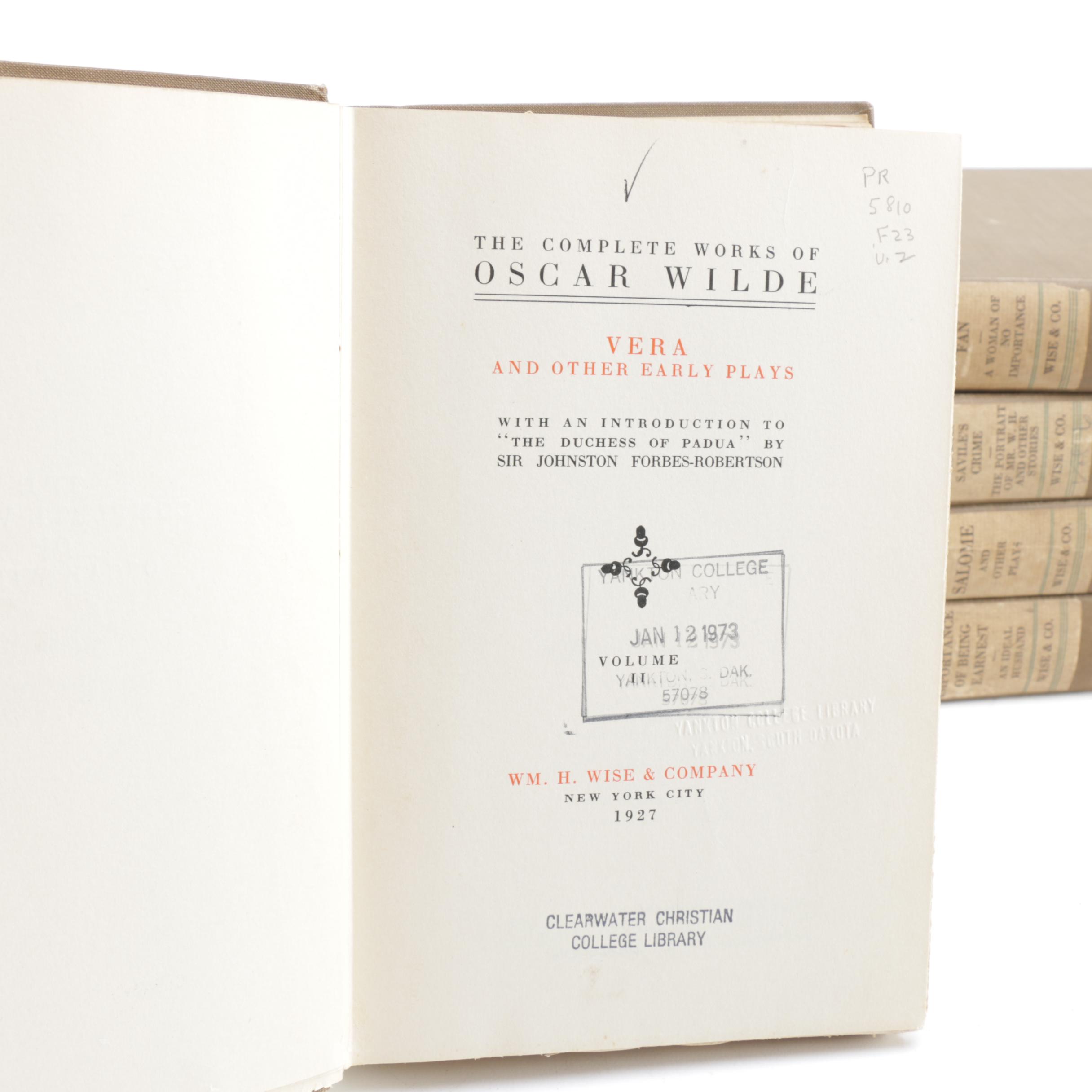 Antique Mark Twain and Vintage Oscar Wilde Book Collection