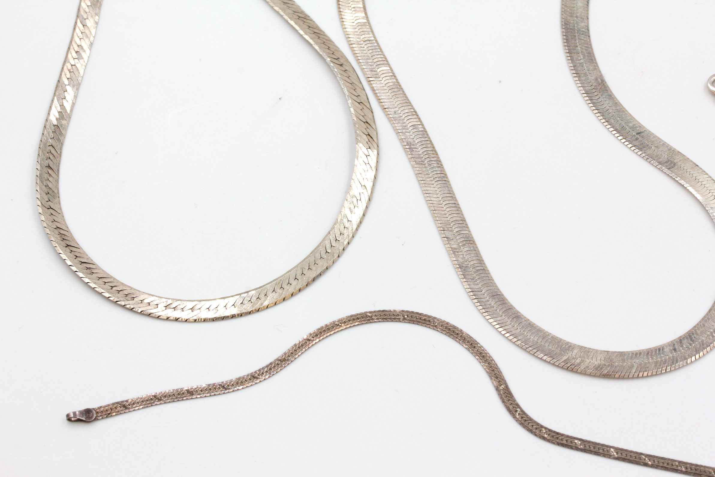 Assortment of Sterling Silver Chains