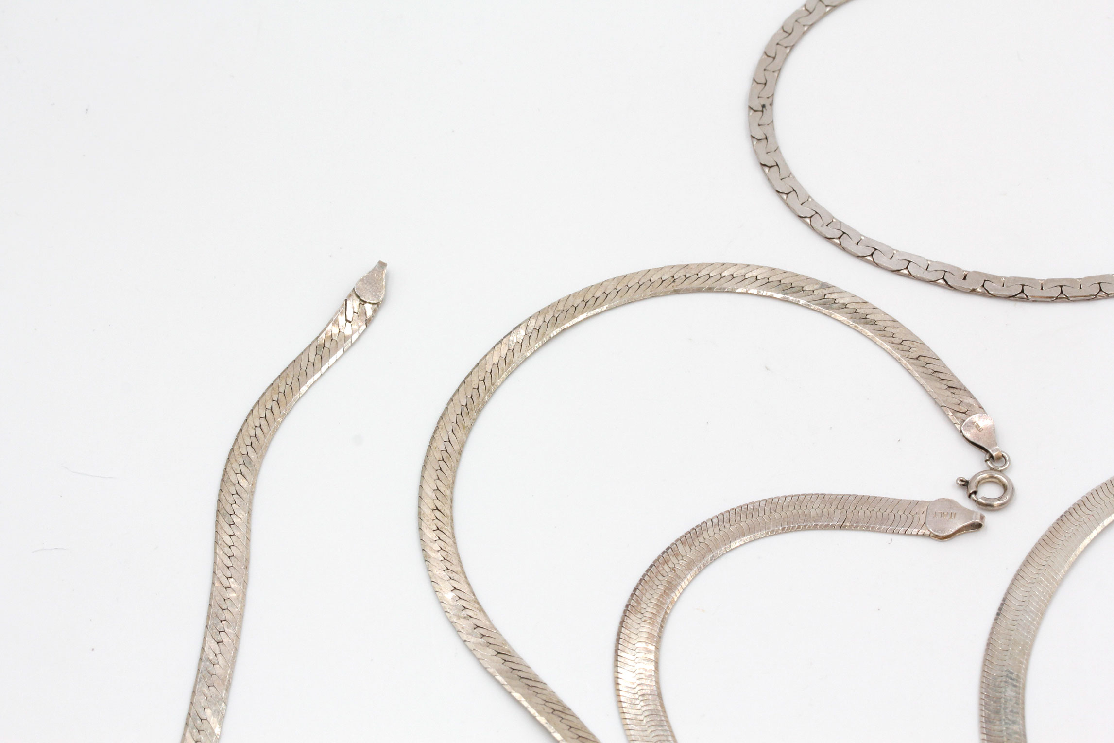 Assortment of Sterling Silver Chains