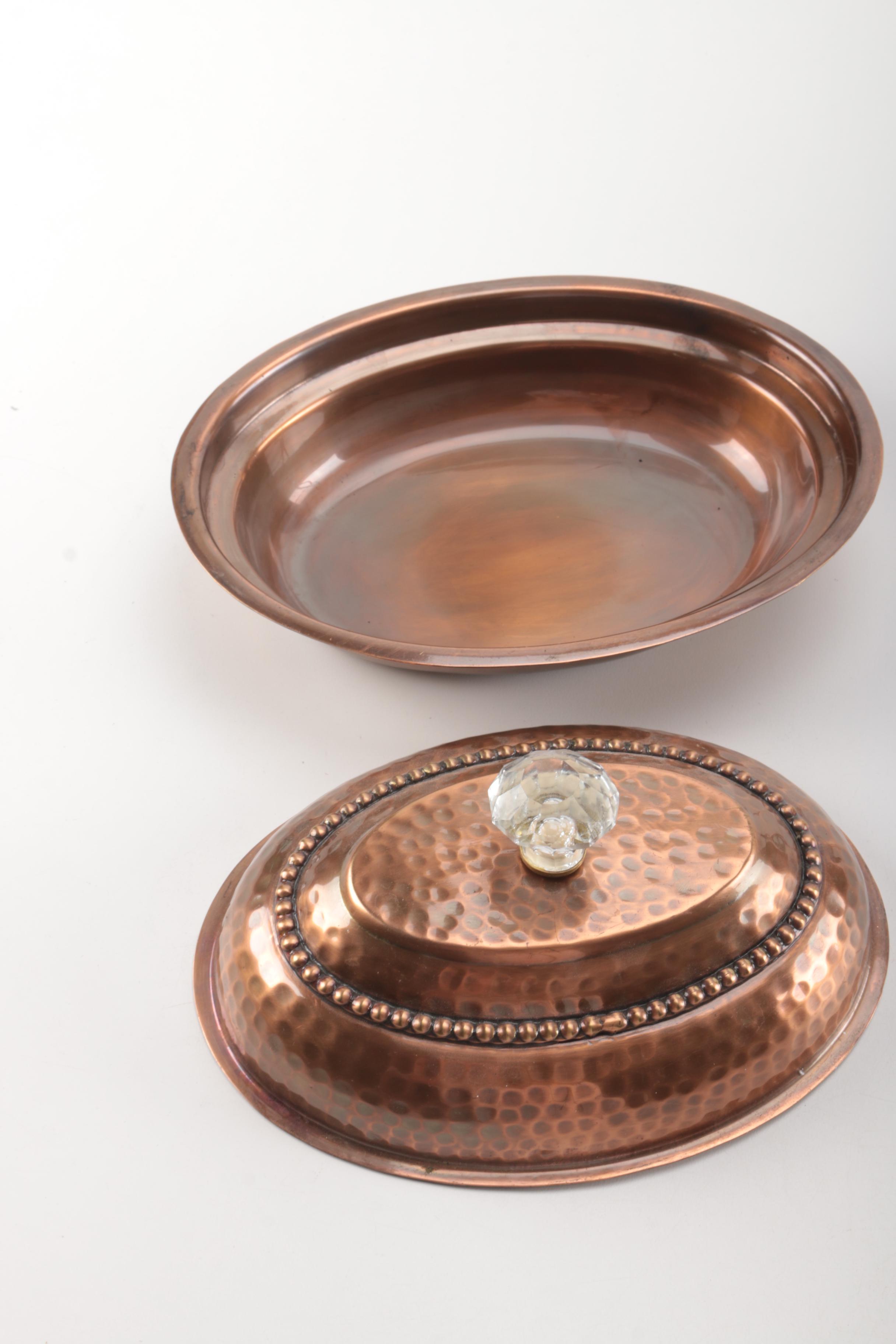 Group of Metal Servingware