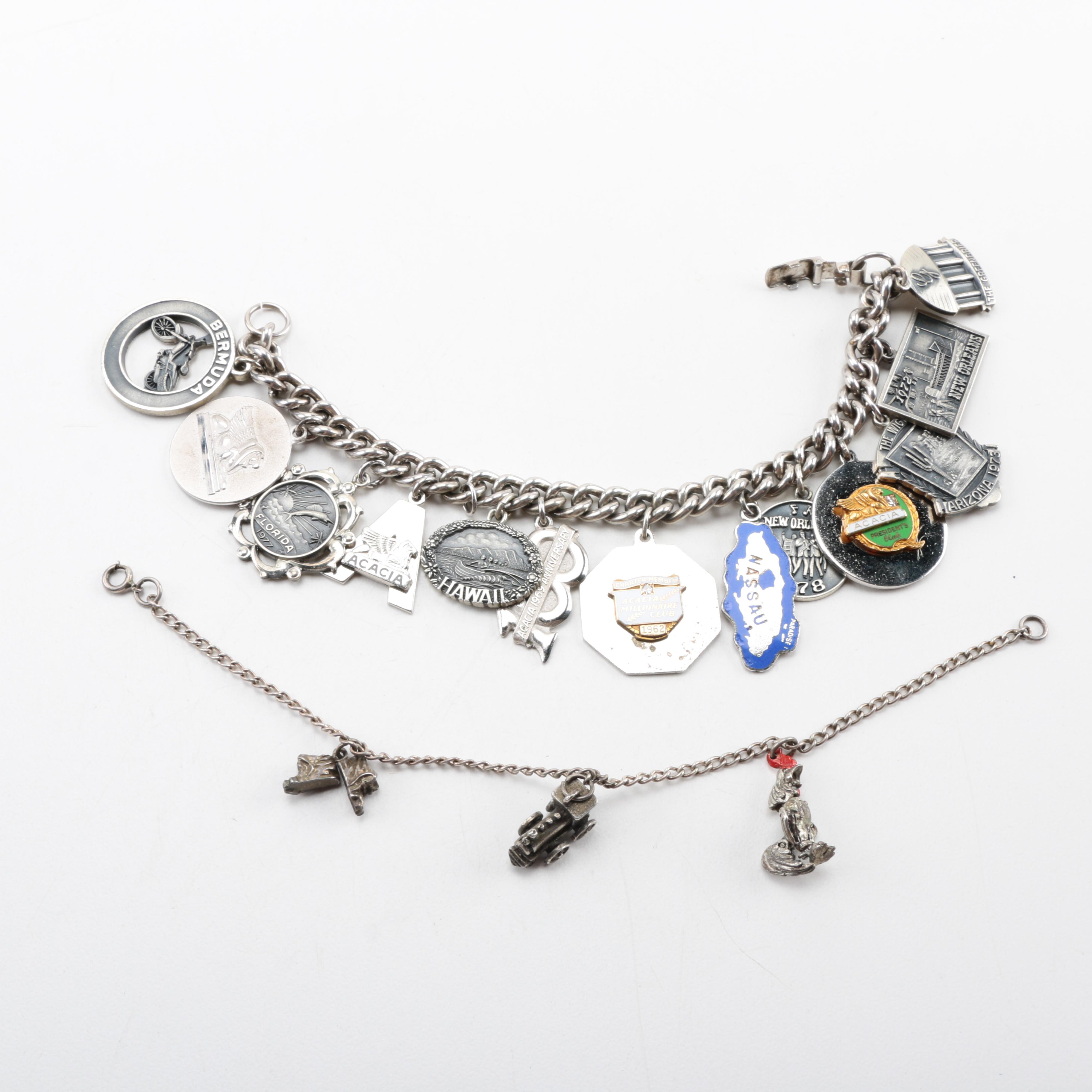 Sterling Silver Charm Bracelets
