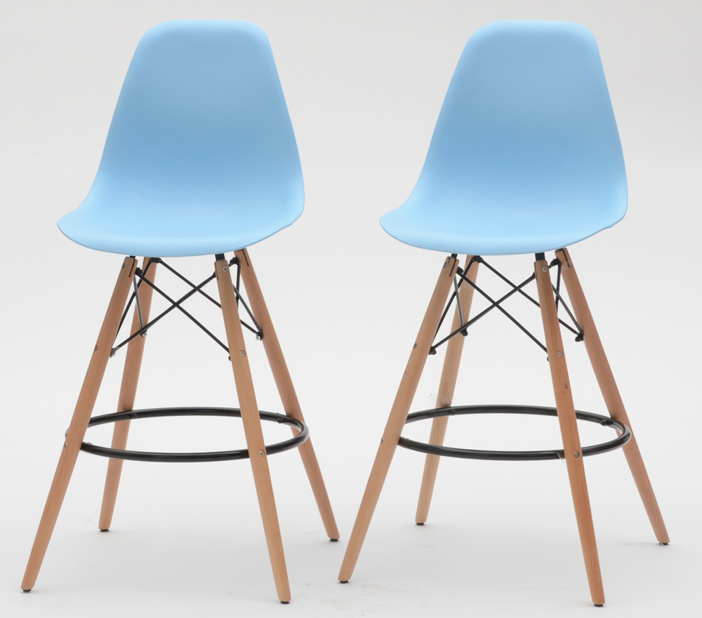 Four Contemporary Shell Bar Stools by Iris