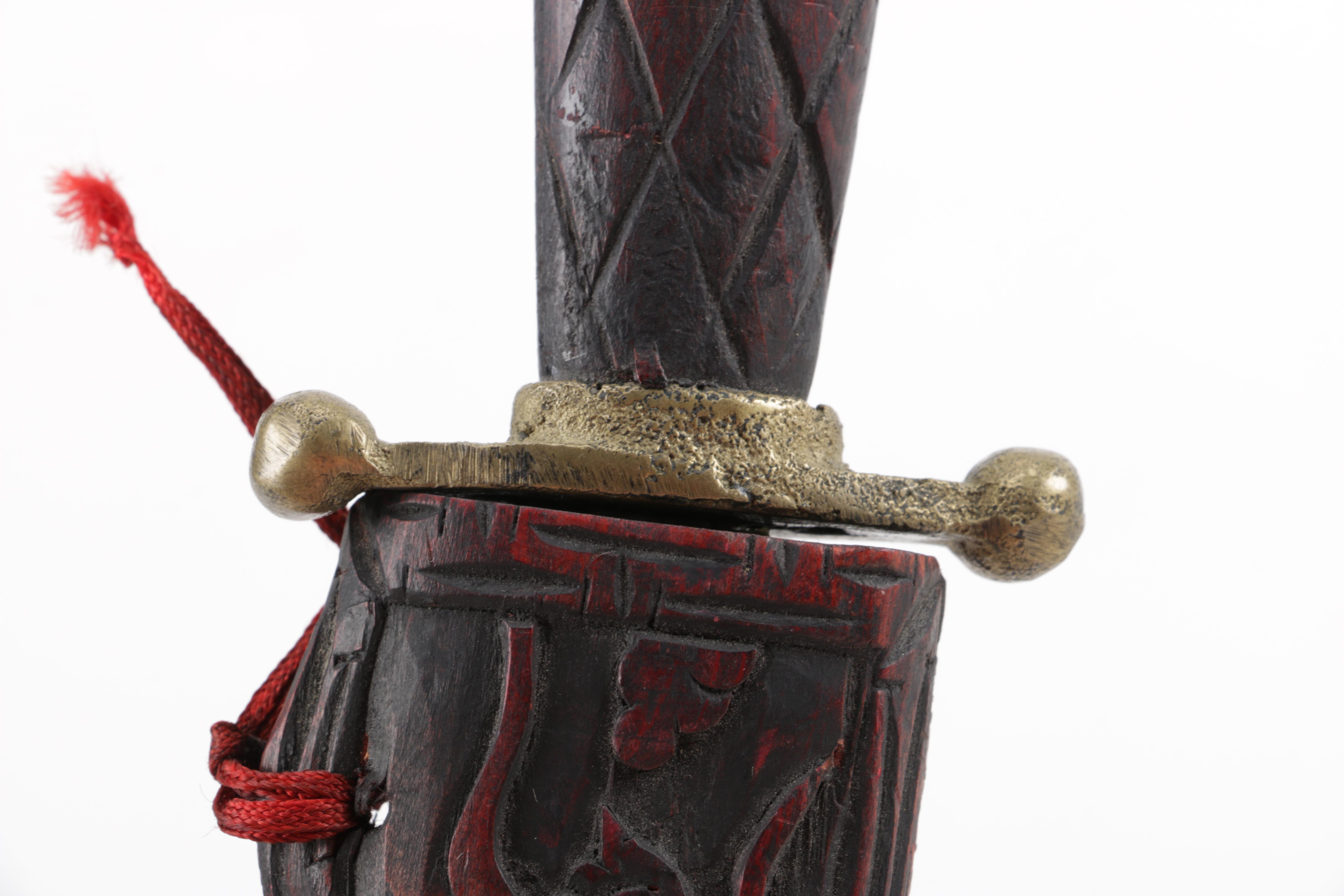 Metal Dagger With Wooden Sheath