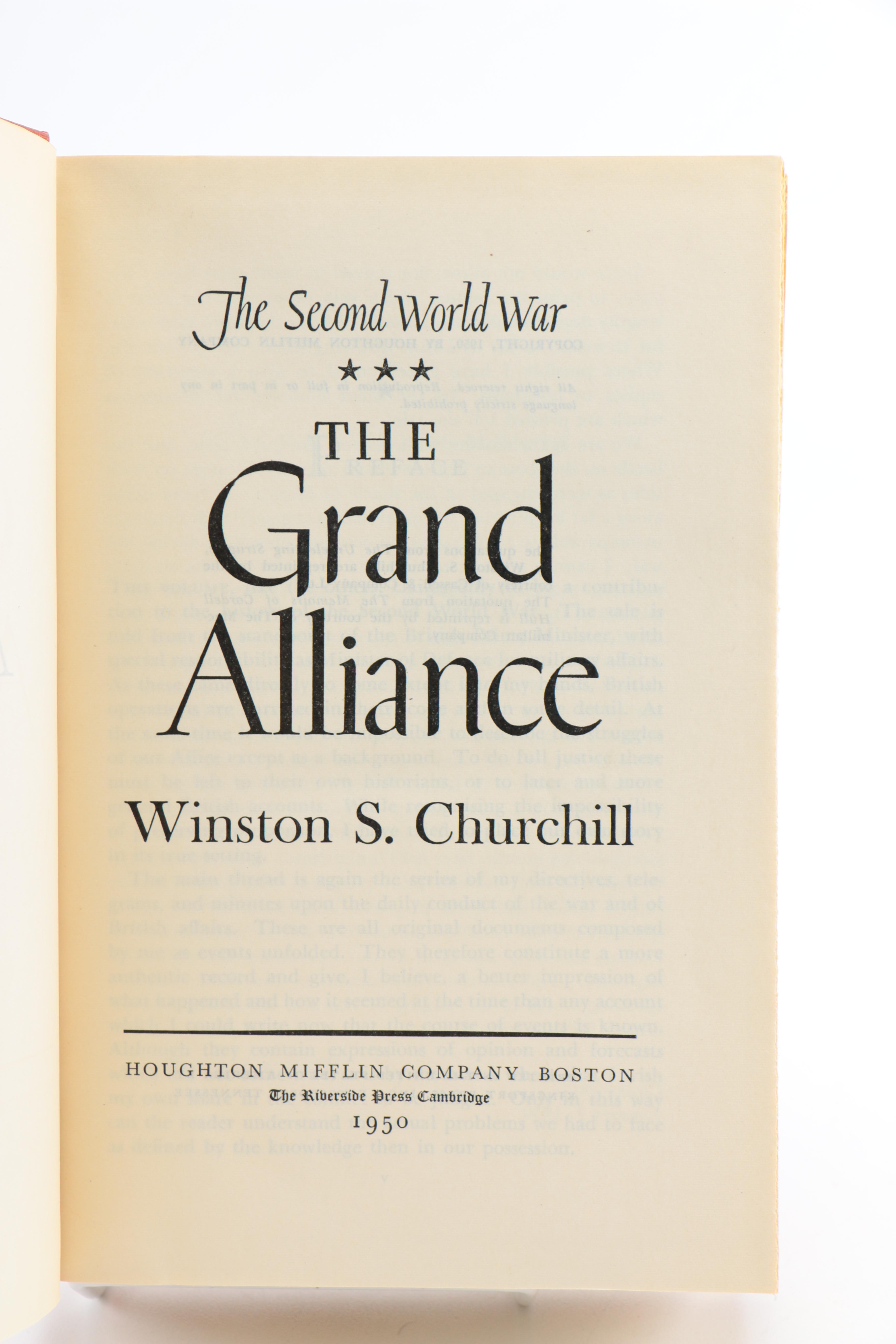 1950s First Edition Complete Set "The Second World War" by Winston Churchill
