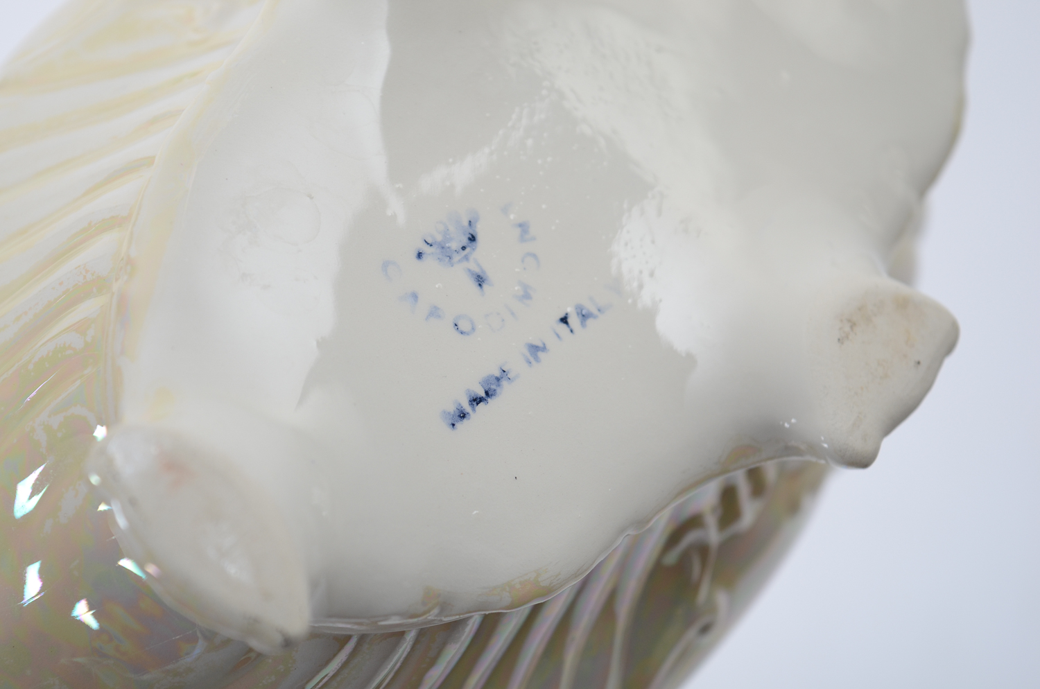 Capodimonte Ceramic Compote with Floral Motif