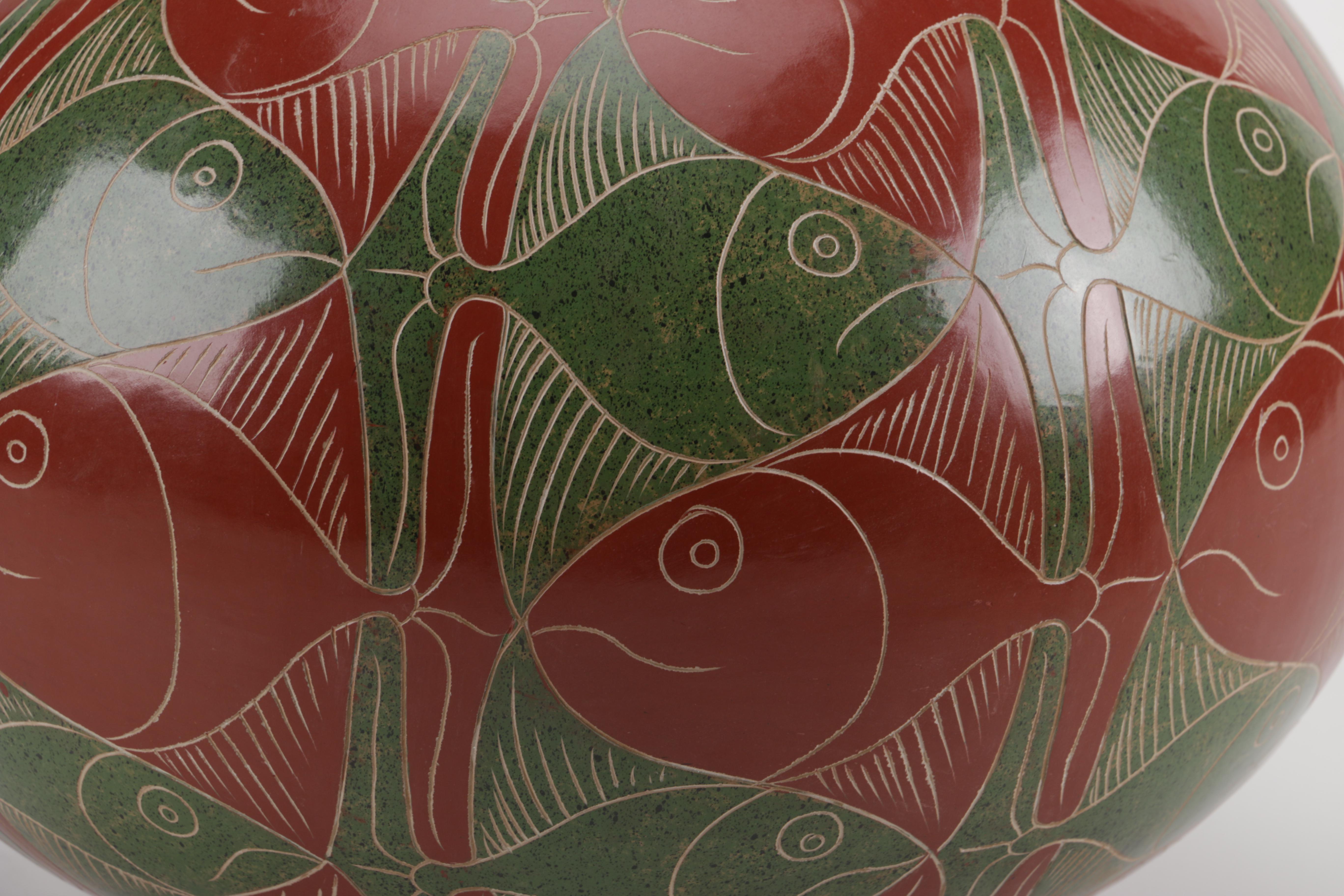 Handcrafted Stoneware Ecuadorian Vase