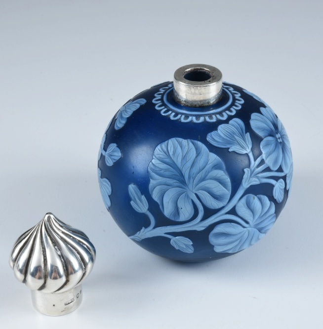 Victorian Thomas Webb Cameo Glass Perfume Bottle