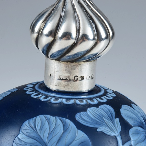 Victorian Thomas Webb Cameo Glass Perfume Bottle