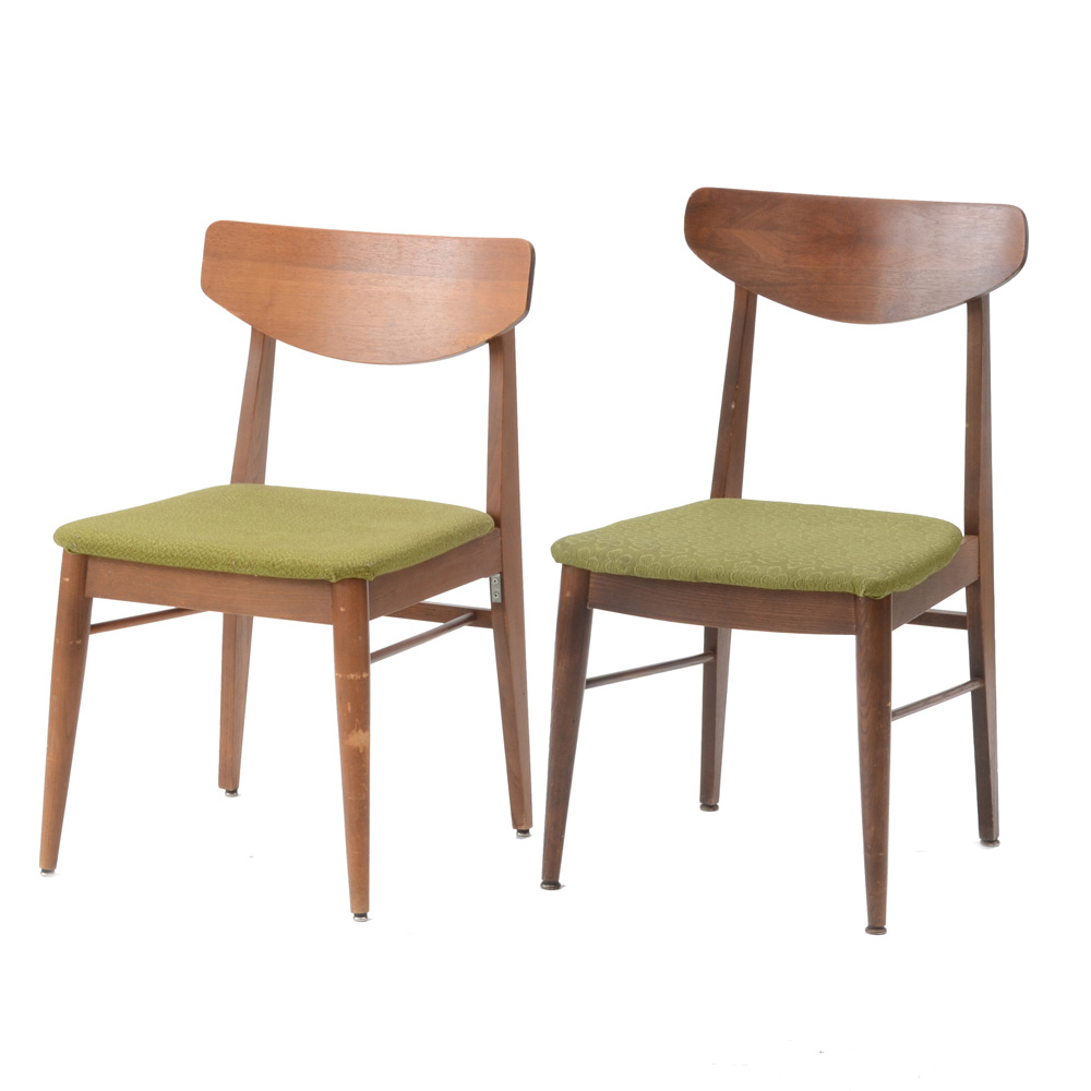 Mid Century Modern Walnut Side Chairs
