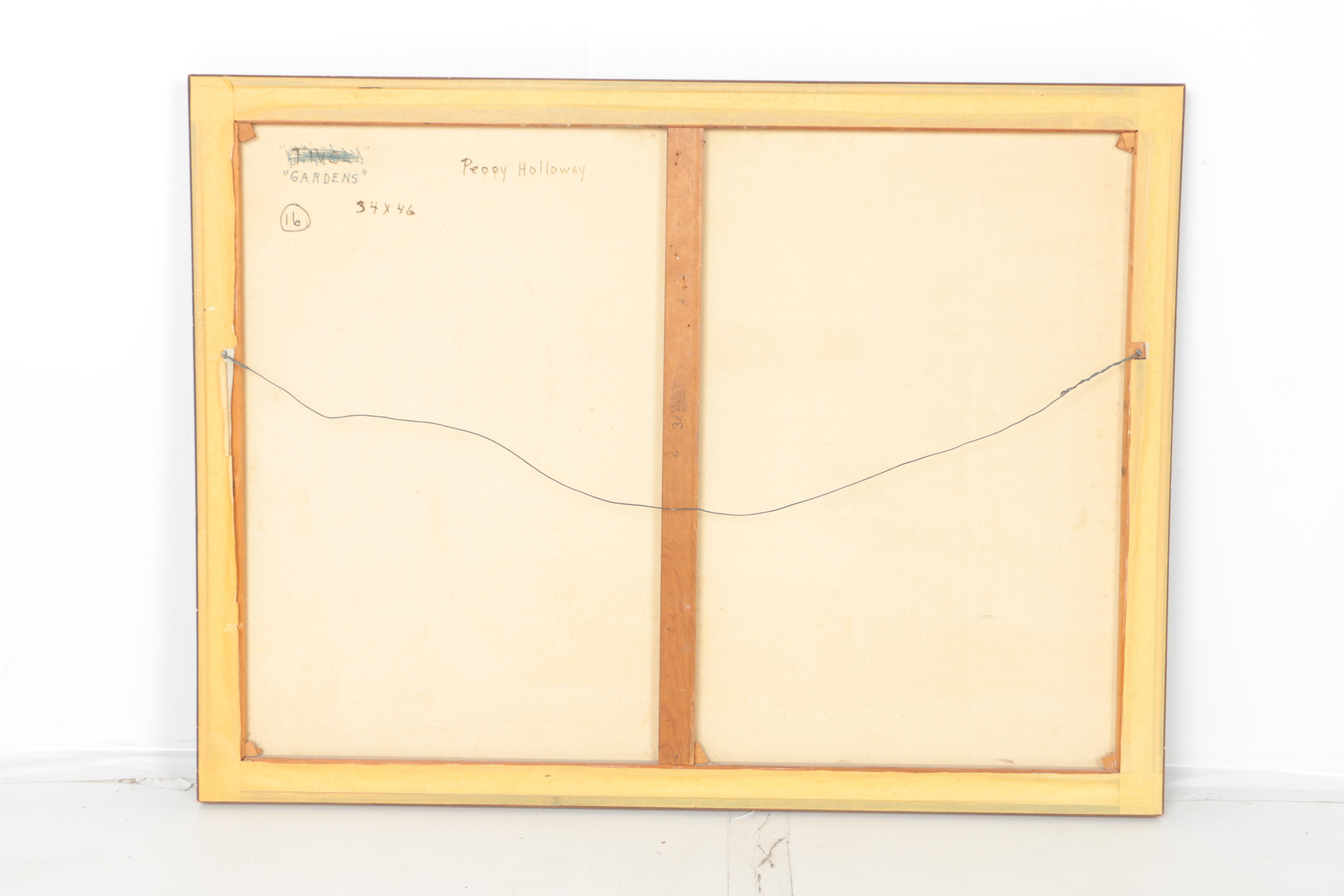 Peggy Holloway Oil Painting on Canvas "Gardens"