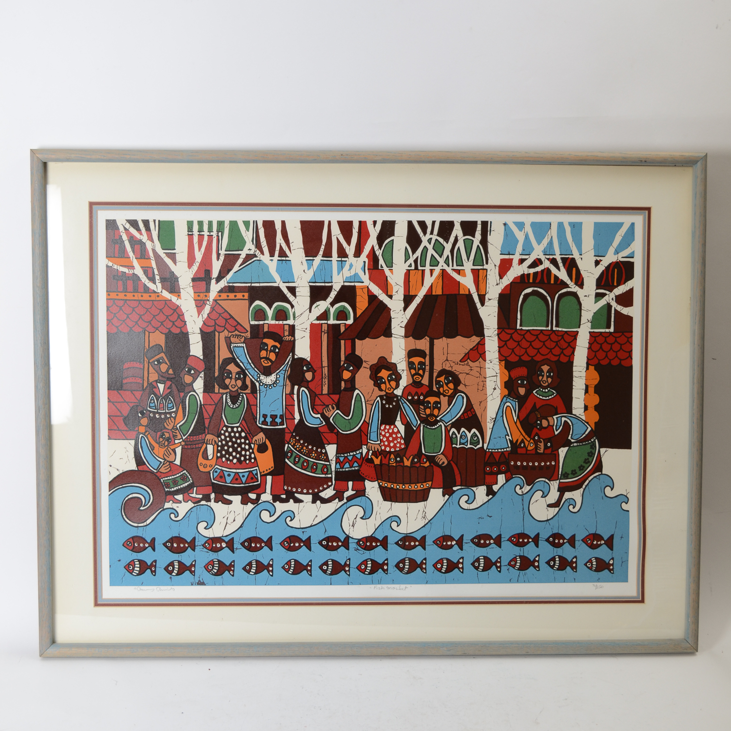 Amos Amit Limited Edition Serigraph "Fish Market"