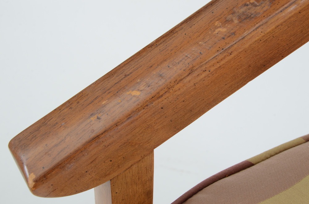 Pair of Walnut Caned Arm Chairs