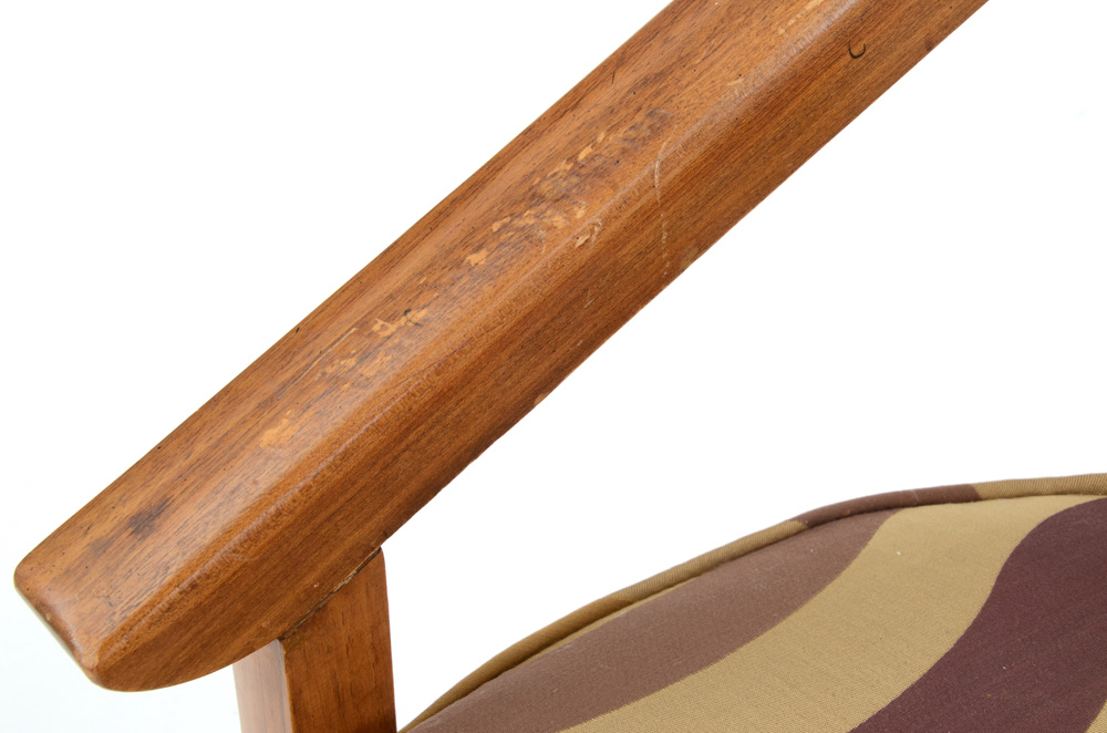 Pair of Walnut Caned Arm Chairs