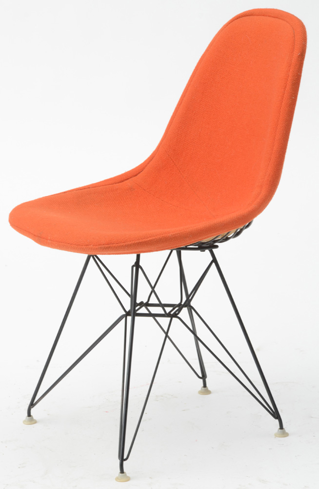 Eames Style Orange Eiffel Tower Chairs
